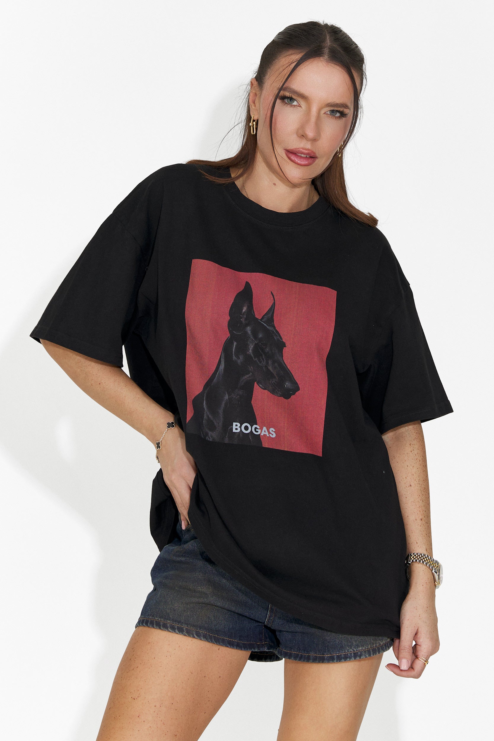 Solenia Bogas Casualna Czarna Koszulka dla Kobiet