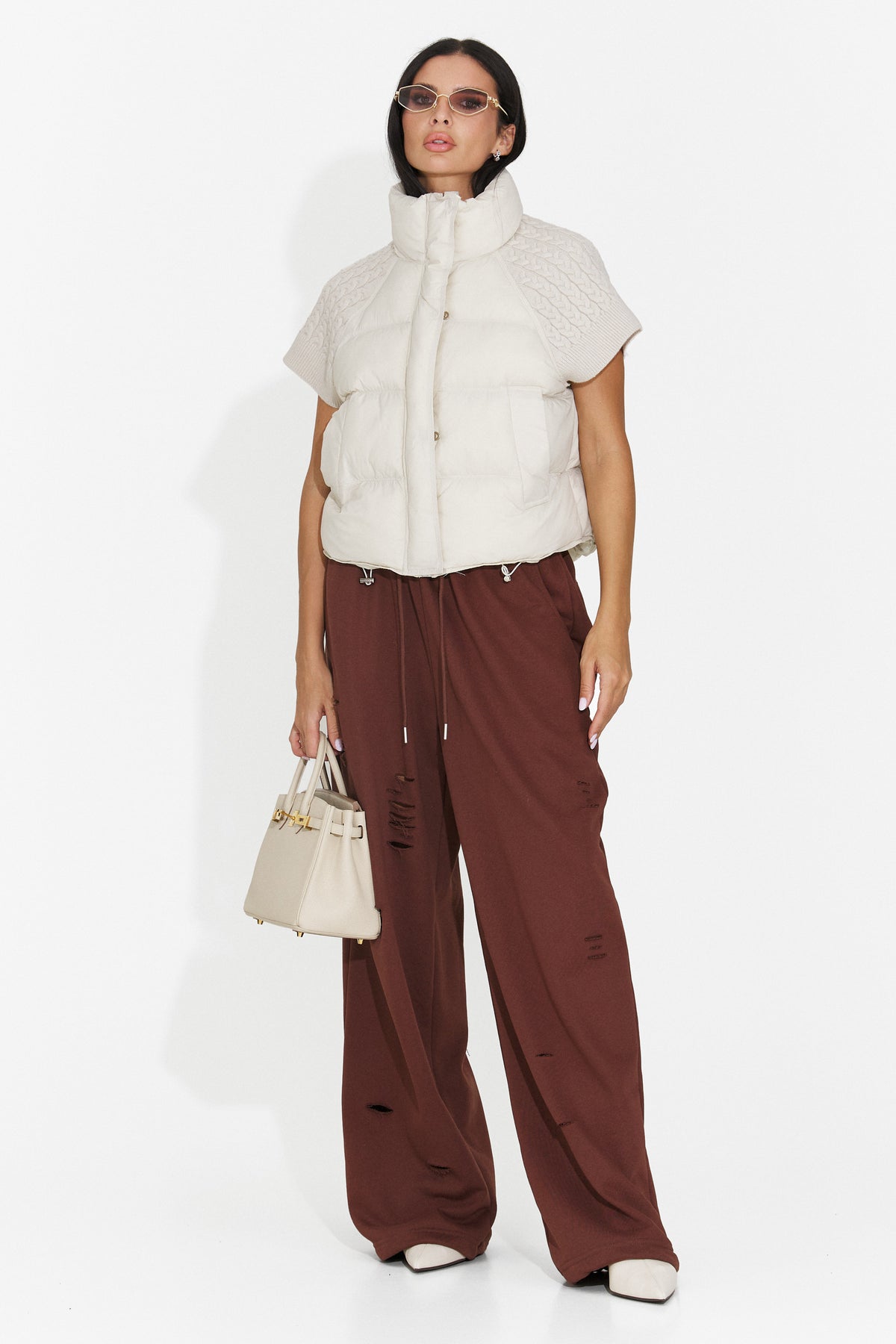 Vesta casual crem Vulrira Bogas