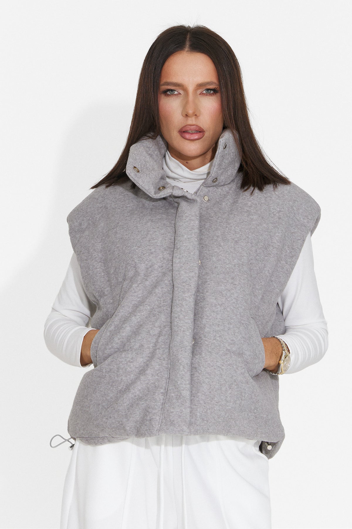 Vesta casual gri Glymzesia Bogas