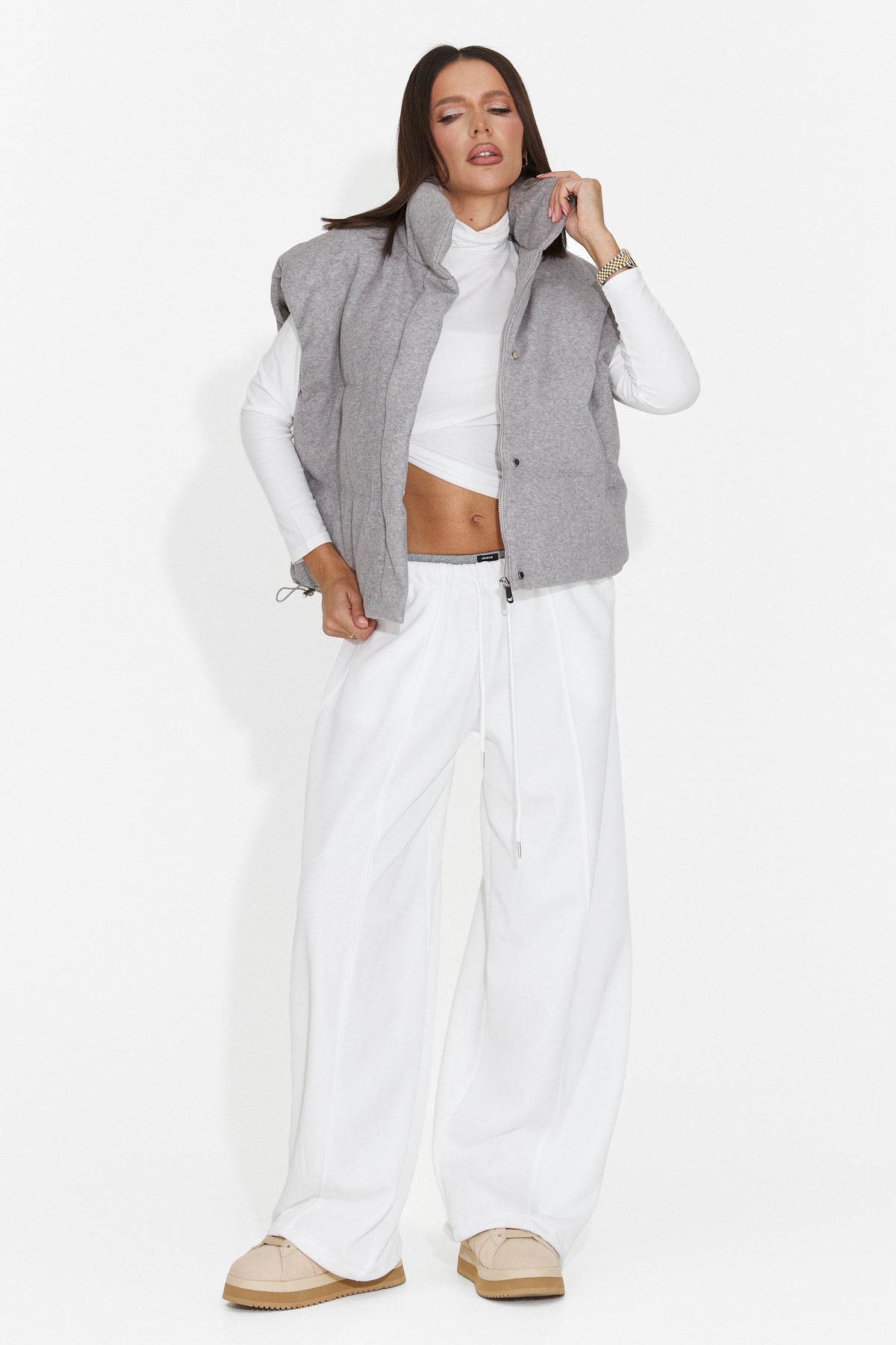 Vesta casual gri Glymzesia Bogas