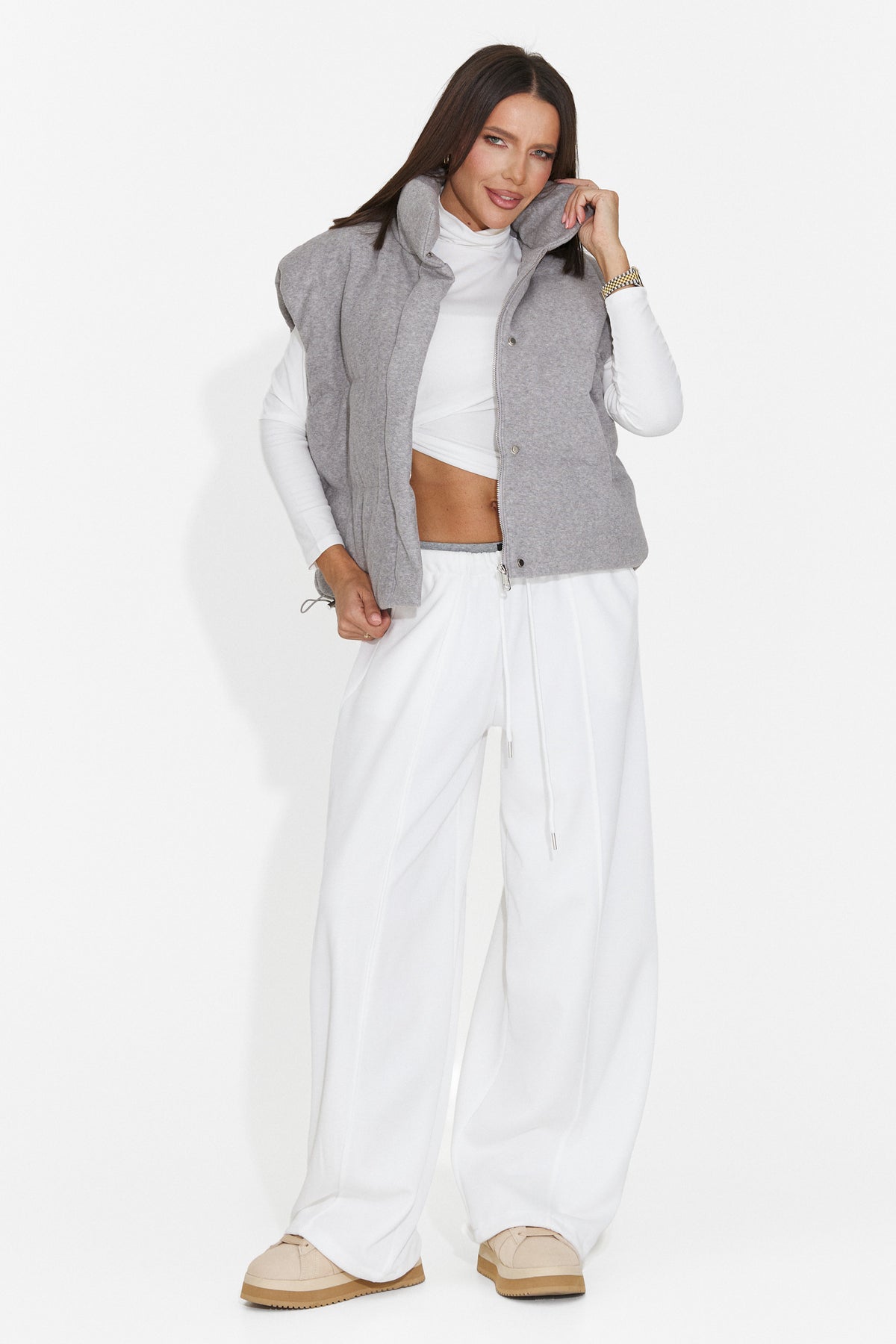 Vesta casual gri Glymzesia Bogas
