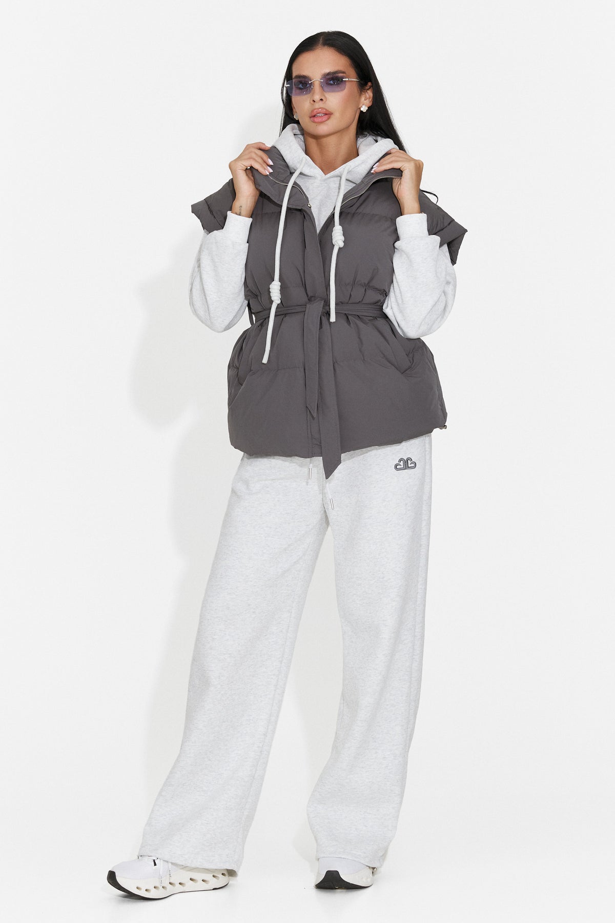 Vesta casual gri Selitsoria Bogas