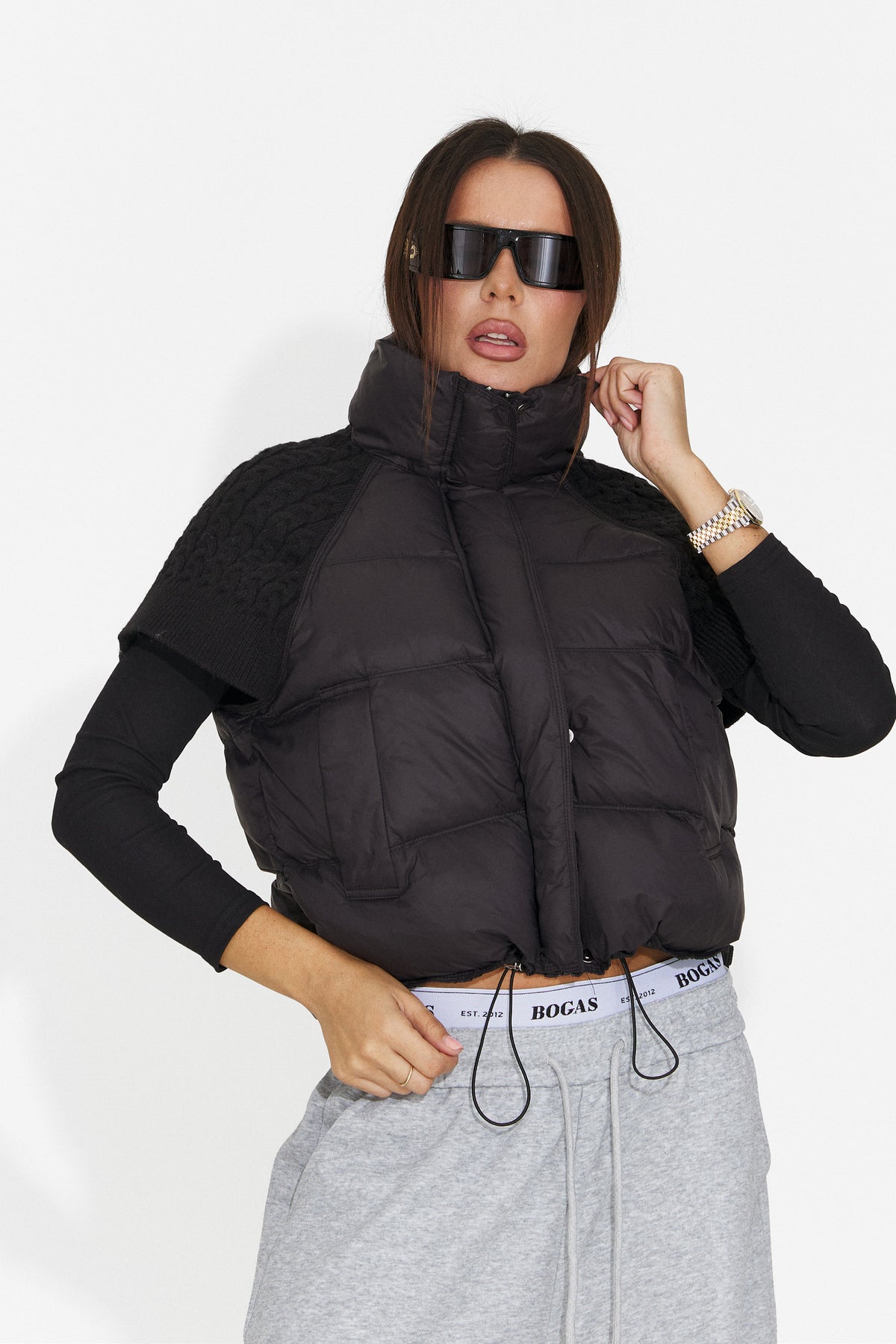 Vesta casual neagra Vulrira Bogas