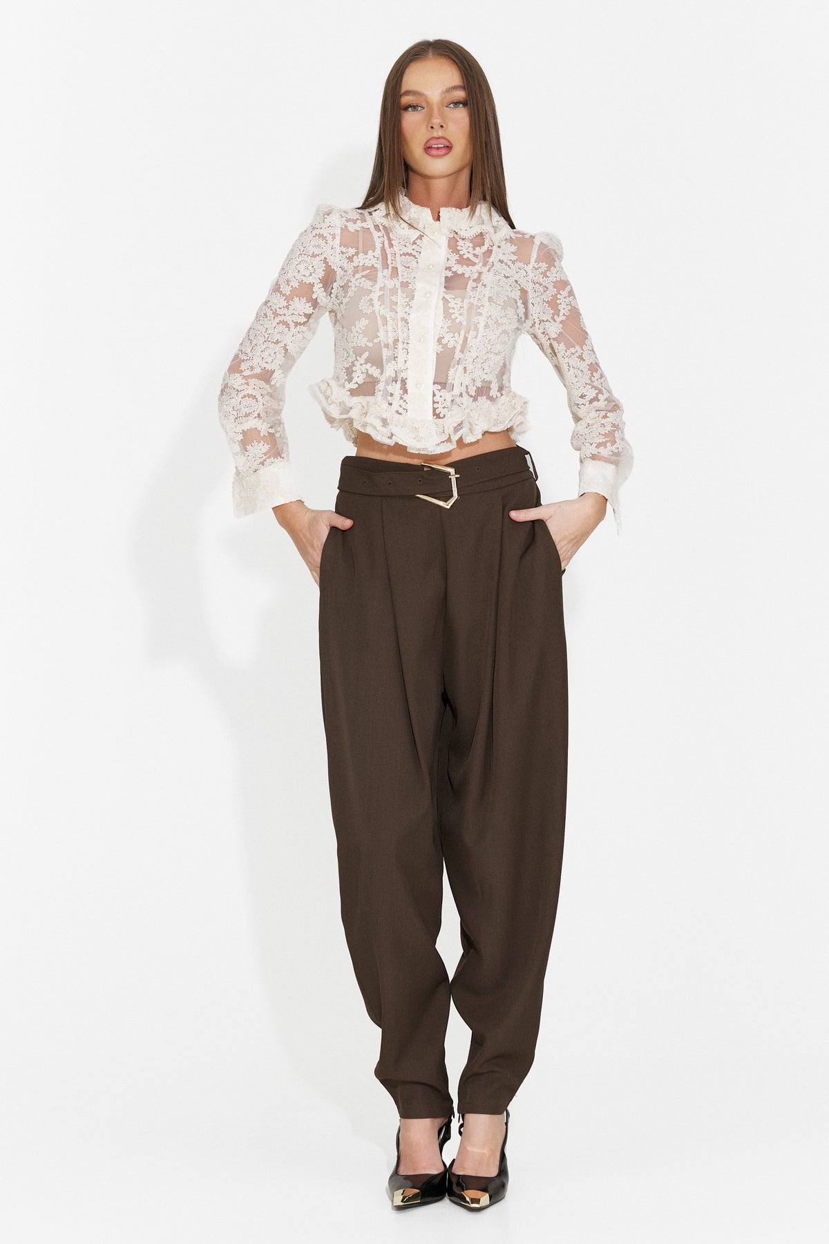 Bluza eleganta crem Haratoria Bogas