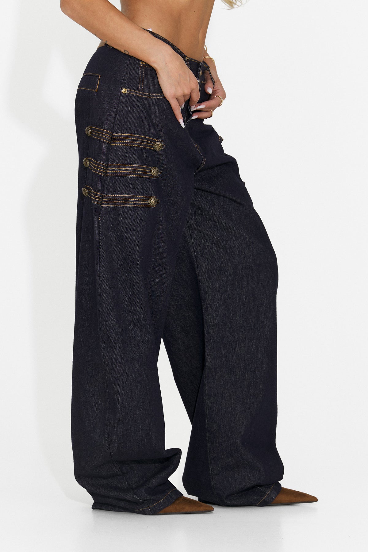 Blugi casual bleumarin Tasina Bogas