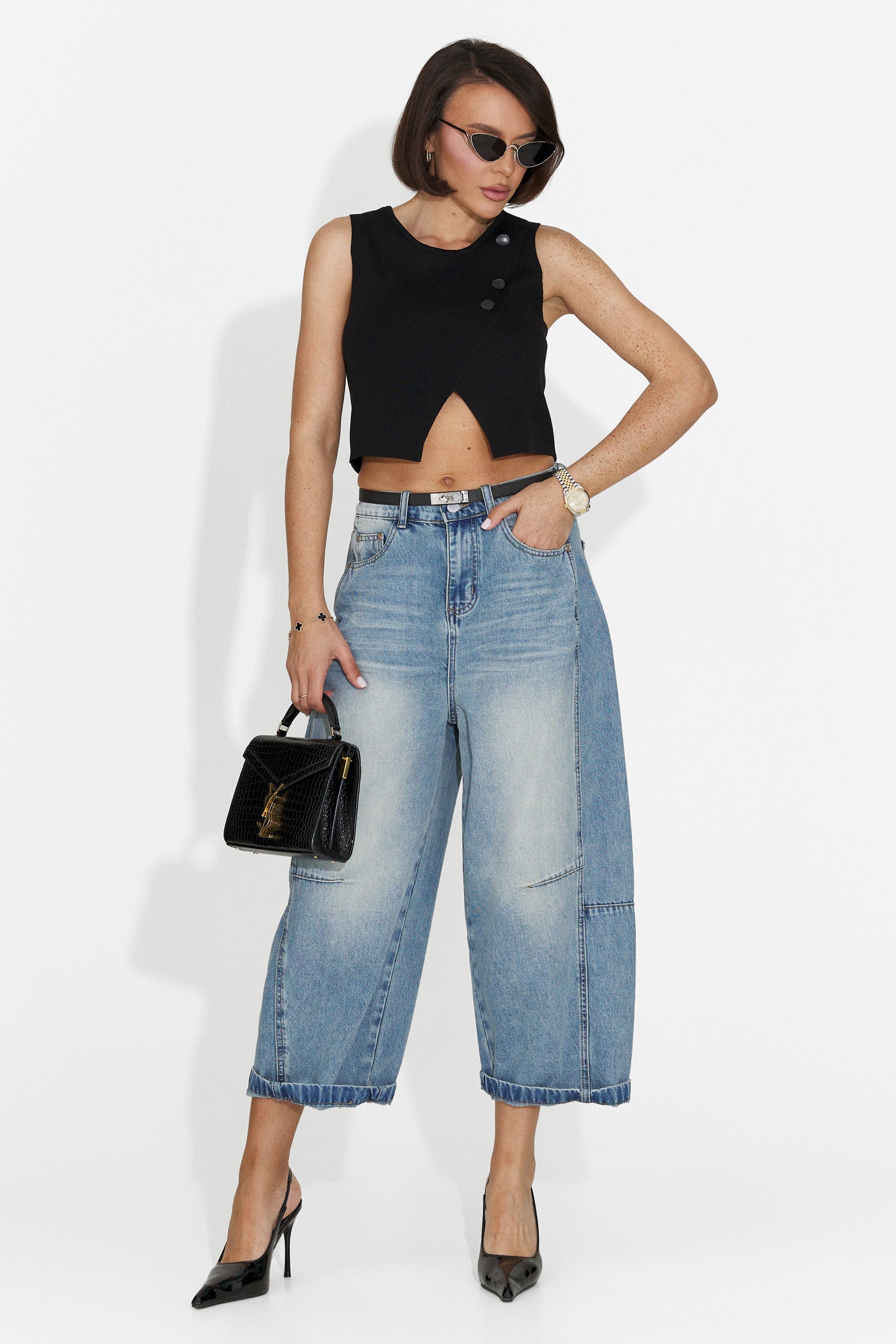 Blugi dama casual albastri Felipa Bogas