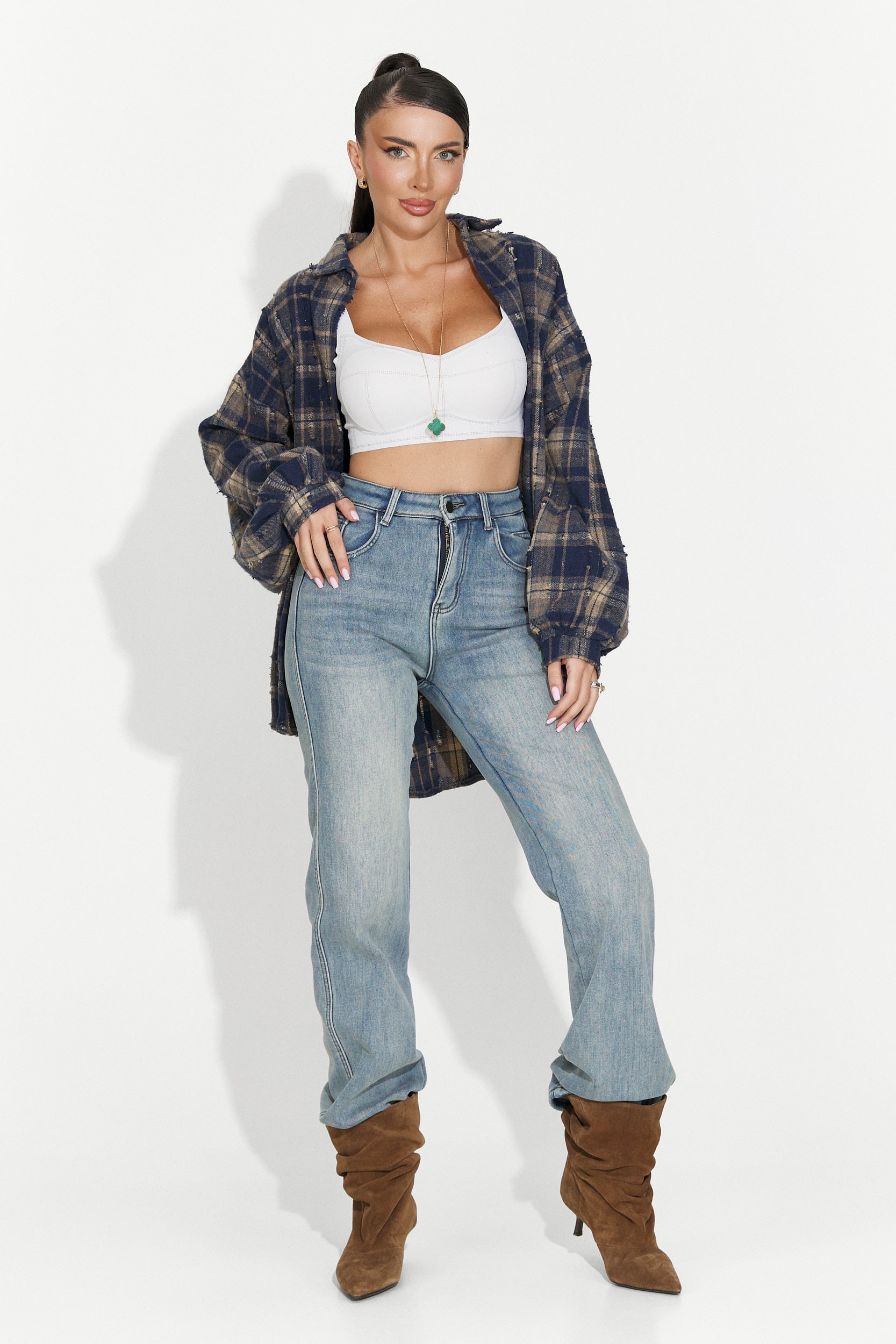 Codzienne niebieskie jeansy dla kobiet Hetafe Bogas