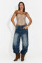 Damskie jeansy casualowe niebieskie Elementary Bogas
