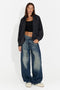 Damskie jeansy casualowe jasnoniebieskie Linearize Bogas