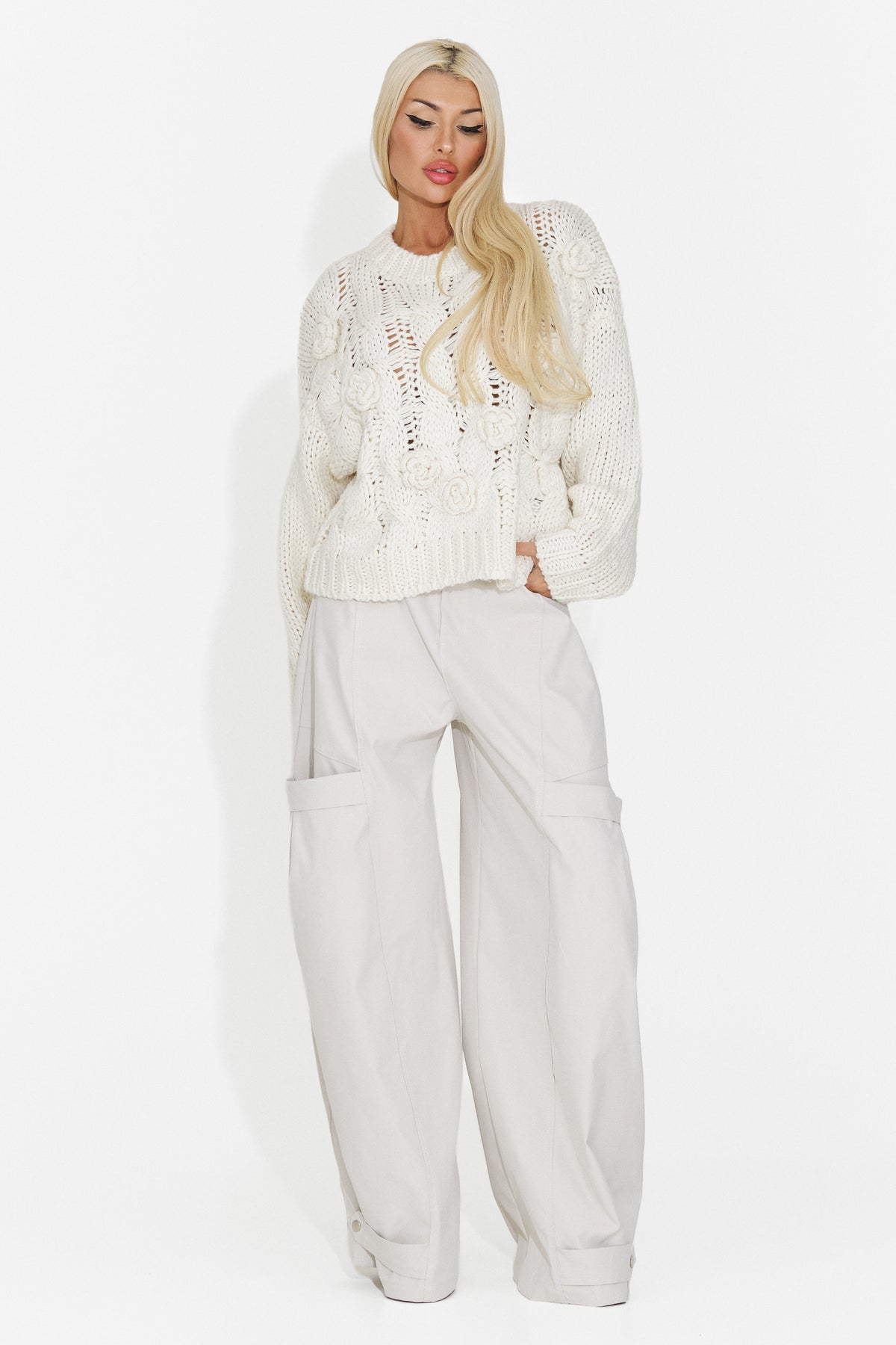 Bluza casual alba Elsyia Bogas