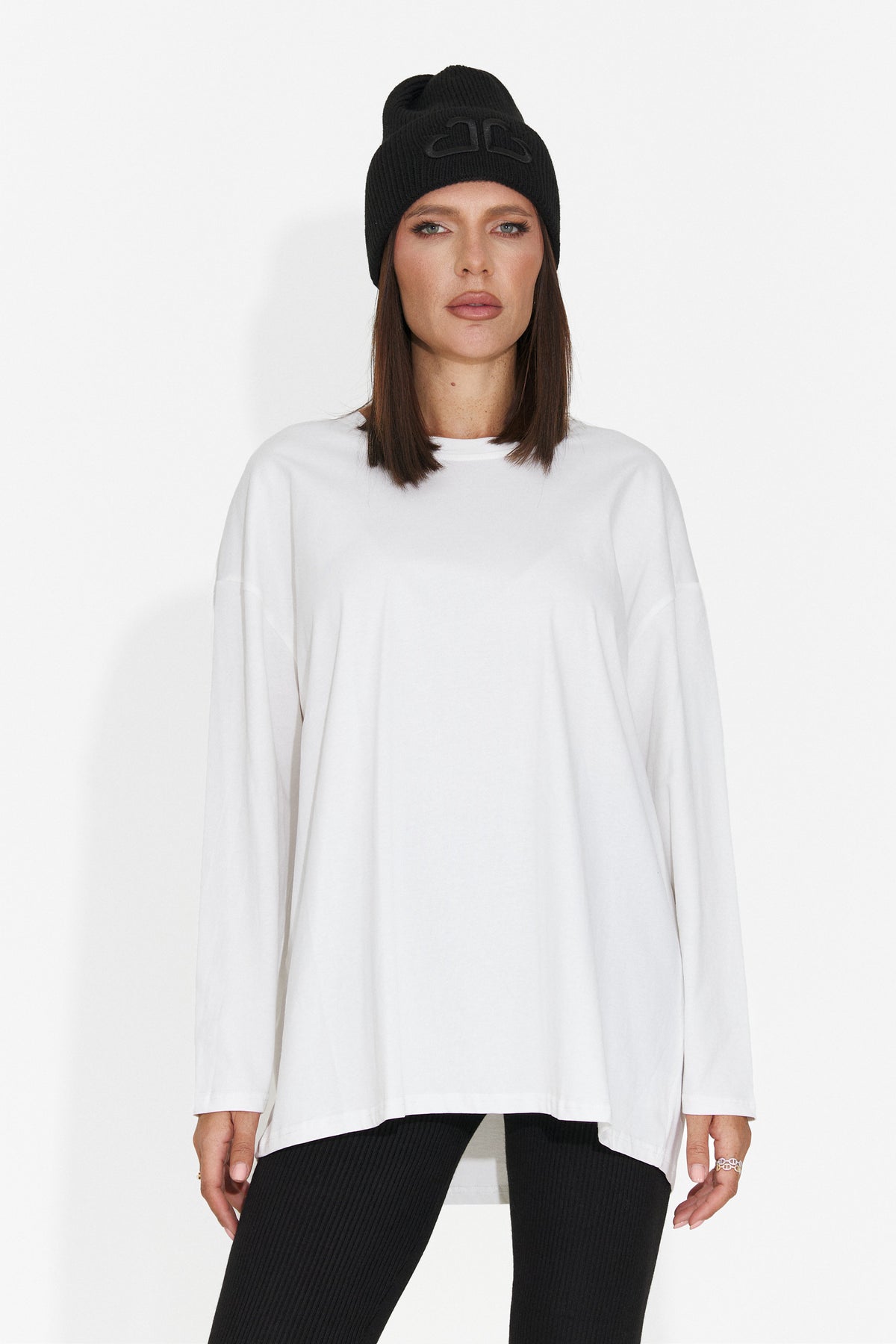 Bluza casual alba Punaoina Bogas