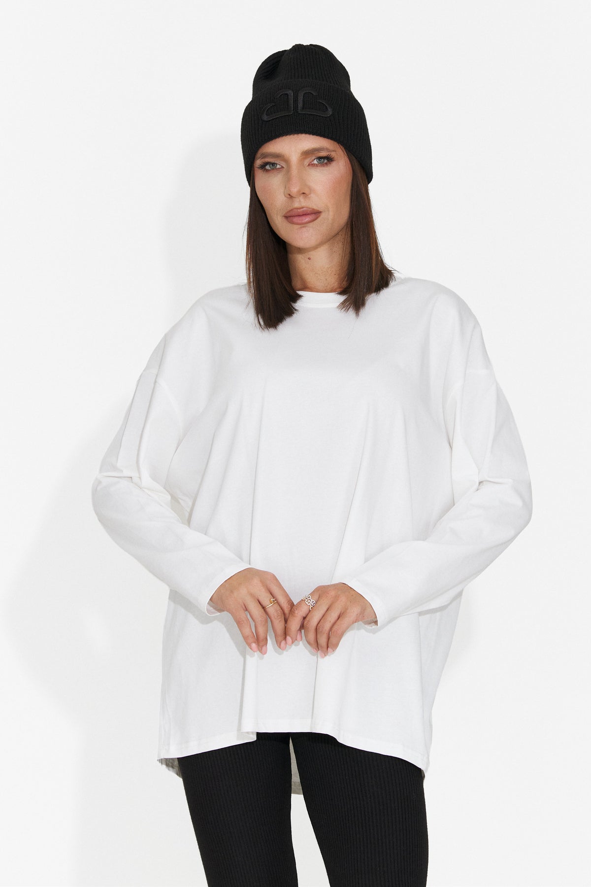 Bluza casual alba Punaoina Bogas