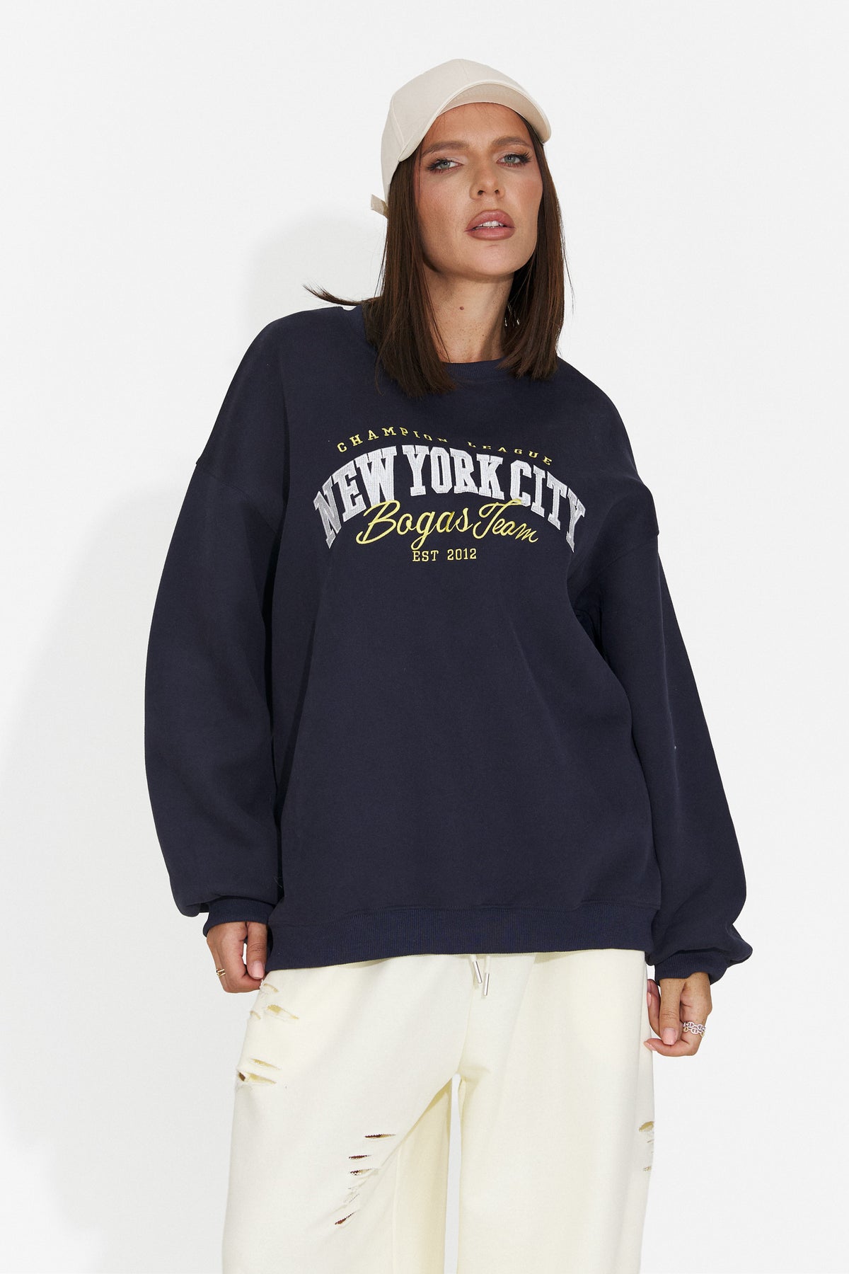 Bluza casual bleumarin Vinaoira Bogas