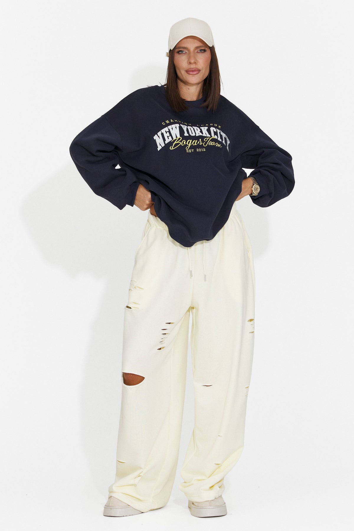 Bluza casual bleumarin Vinaoira Bogas