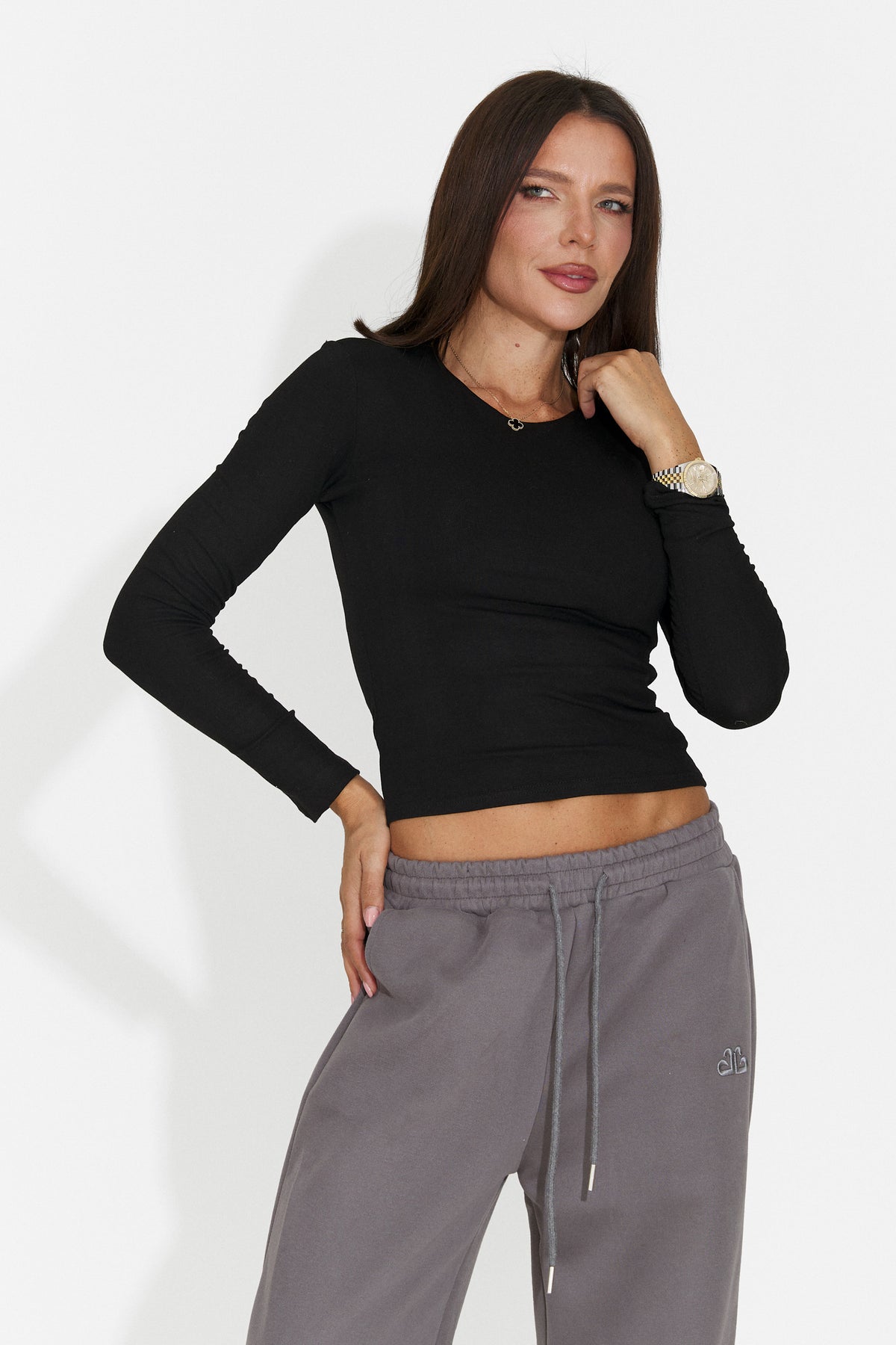 Bluza casual neagra Genuelia Bogas