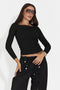 Bluza casual neagra Hyznira Bogas