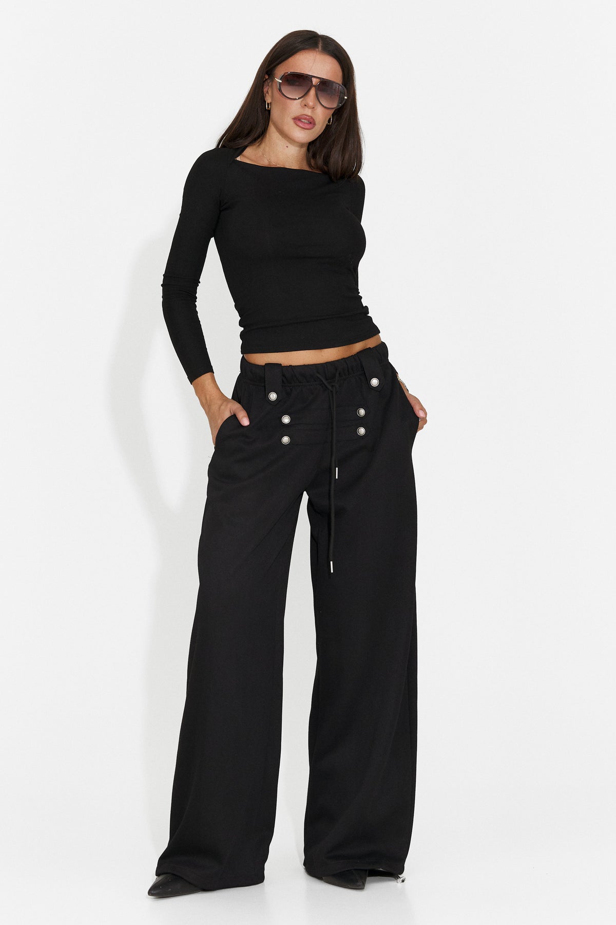 Bluza casual neagra Hyznira Bogas