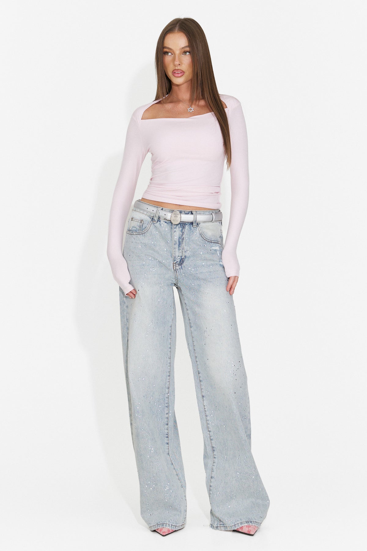 Bluza casual roz Hyznira Bogas