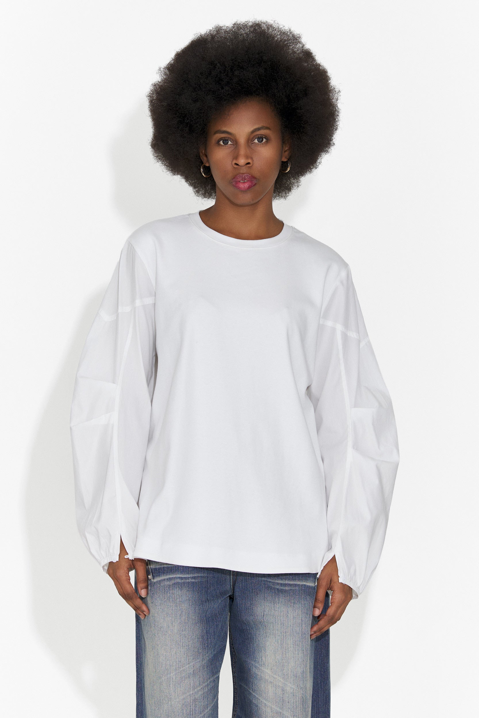 Esperanza Bogas Casualna Biała Bluzka Damska