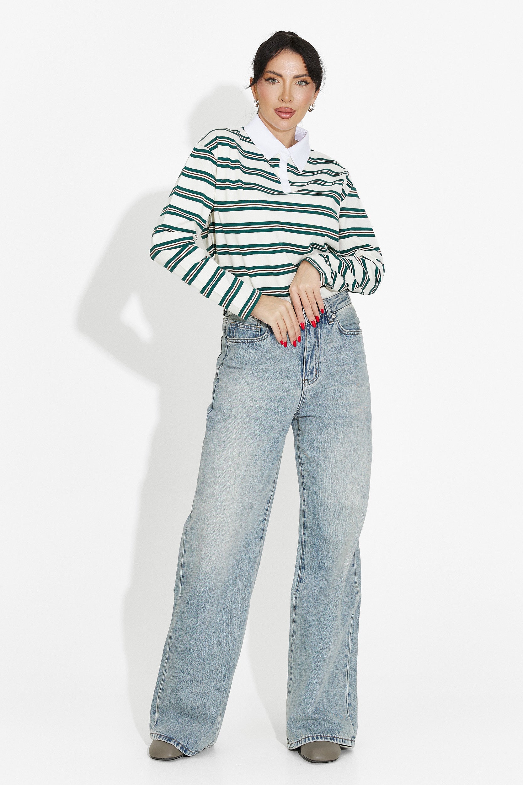 Swobodna beżowa bluzka damska Paloma Bogas