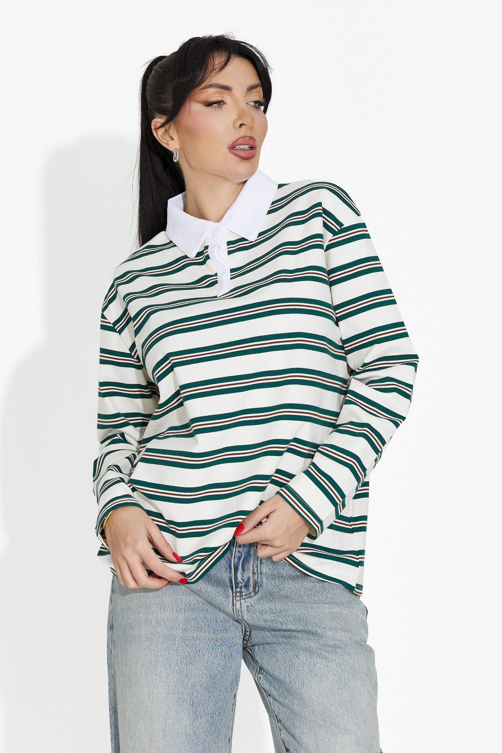 Swobodna beżowa bluzka damska Paloma Bogas