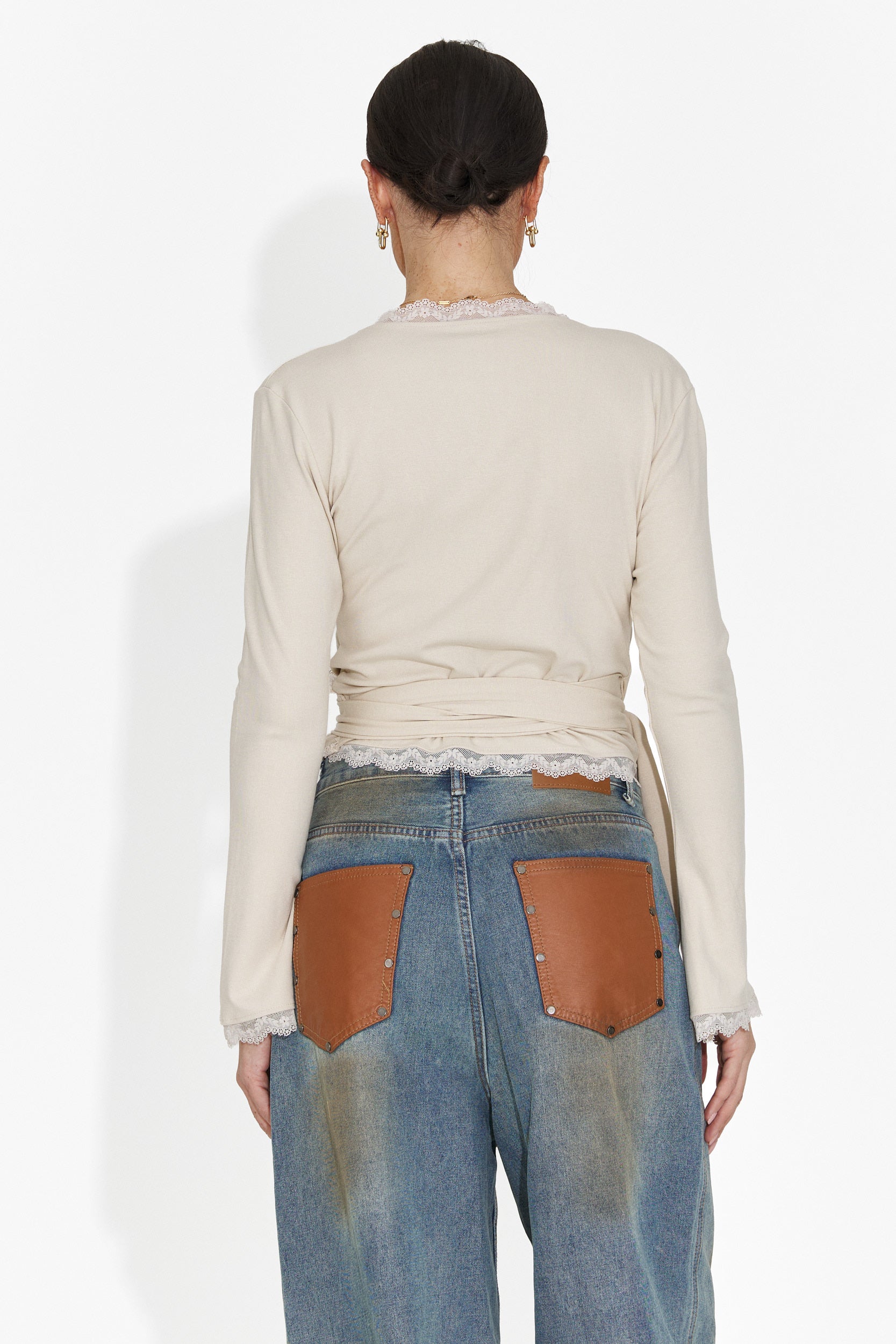 Zaneta Bogas Beżowa Bluzka Damska