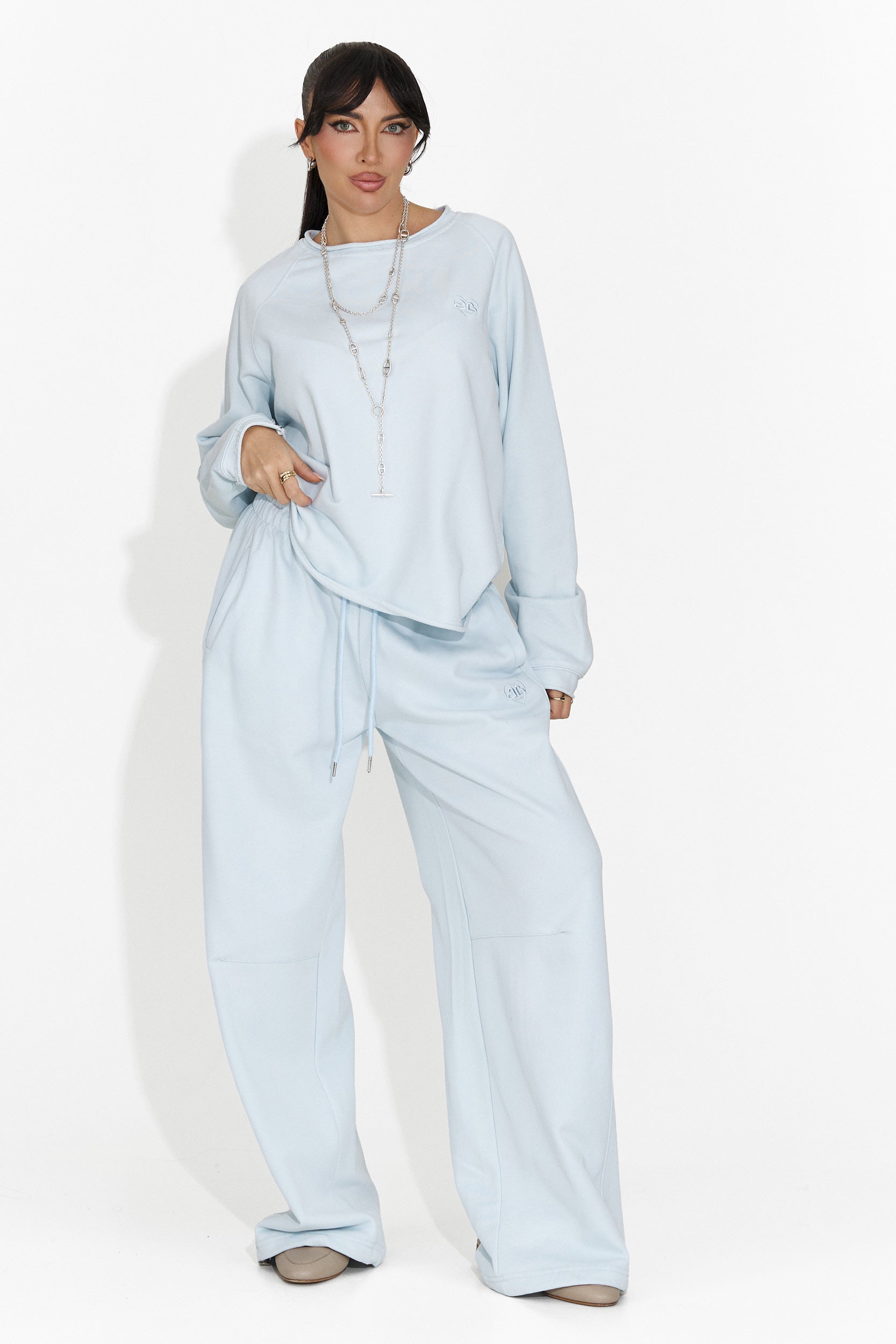 Codzienna niebieska bluzka dla kobiet Kapia Bogas