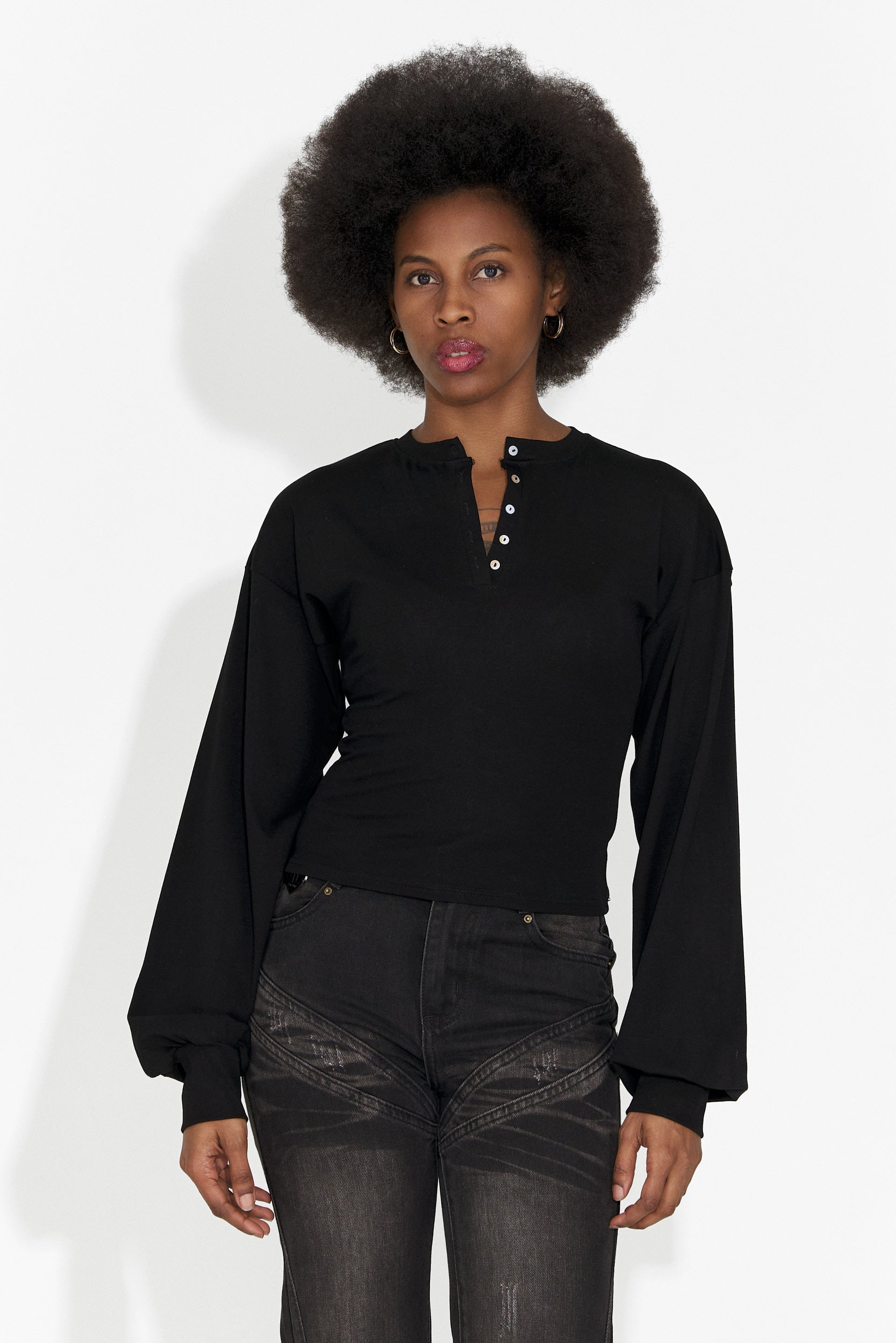 Tivora Bogas Casualna Czarna Bluzka dla Kobiet