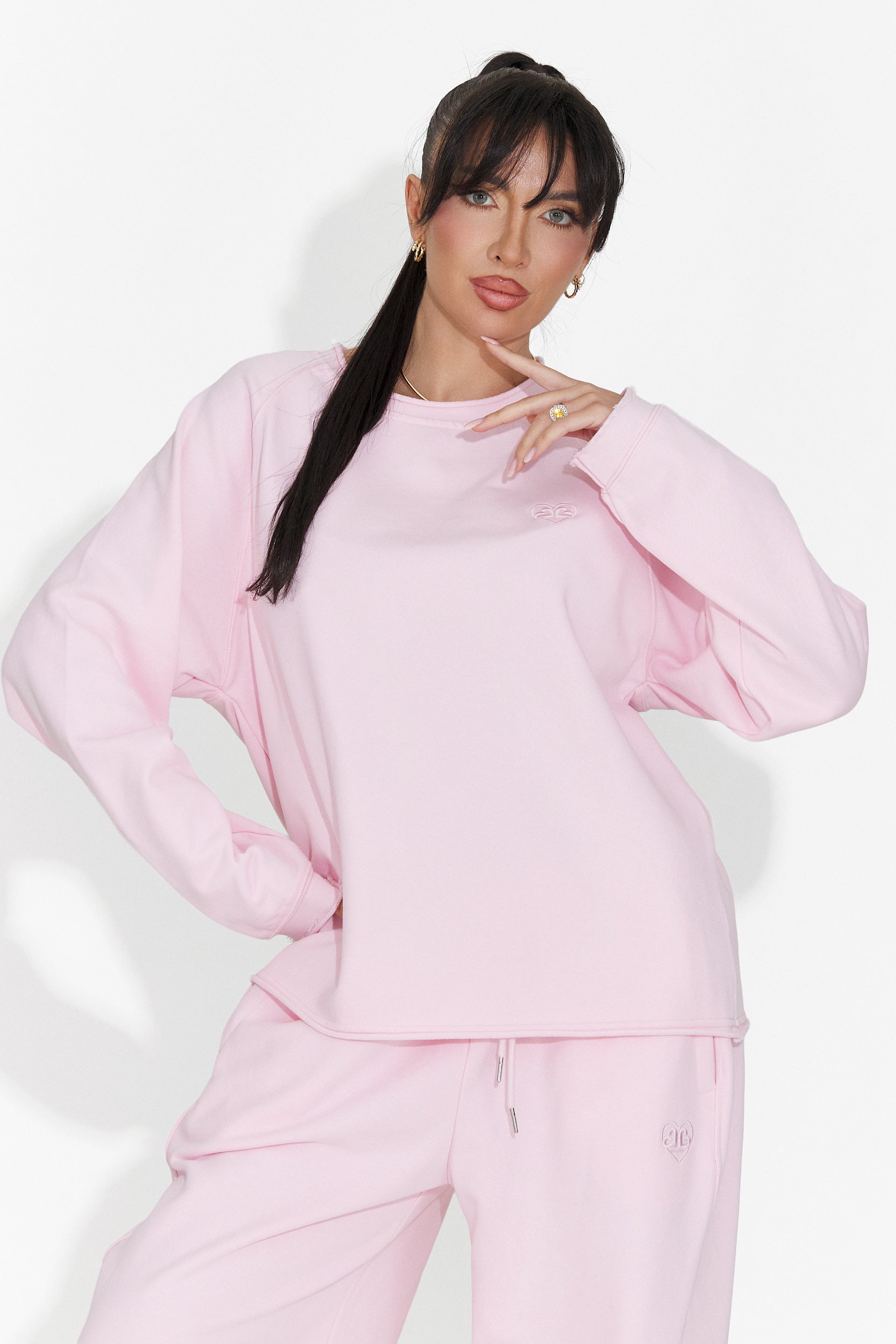 Luźna różowa bluzka damska Kapia Bogas