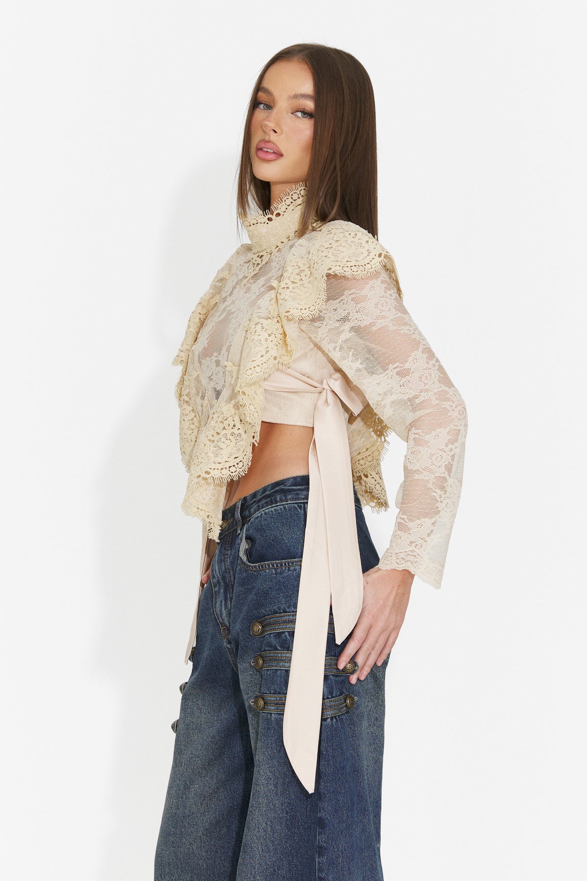 Bluza eleganta bej Glusiraura Bogas