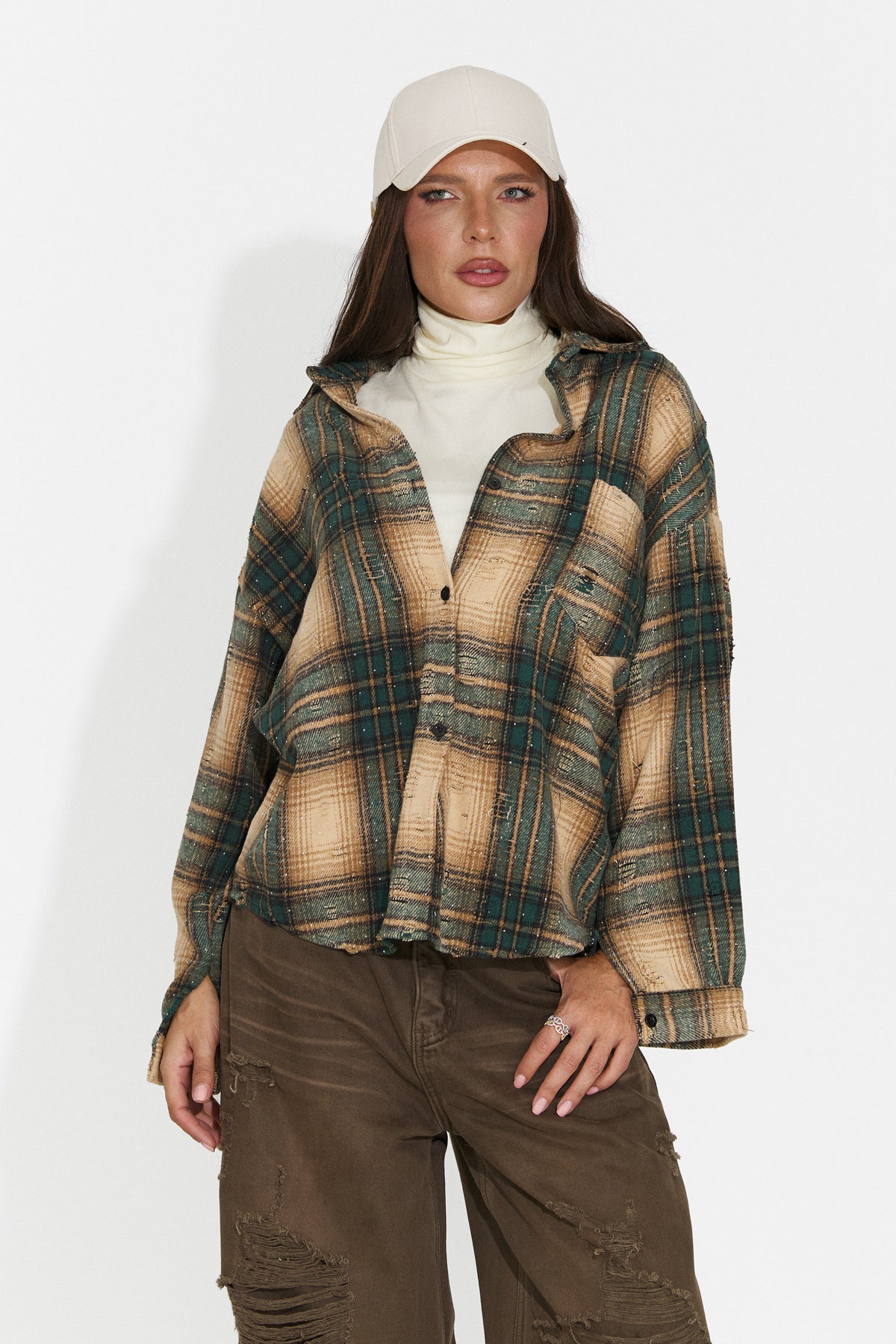 Camasa casual verde Chivaeza Bogas