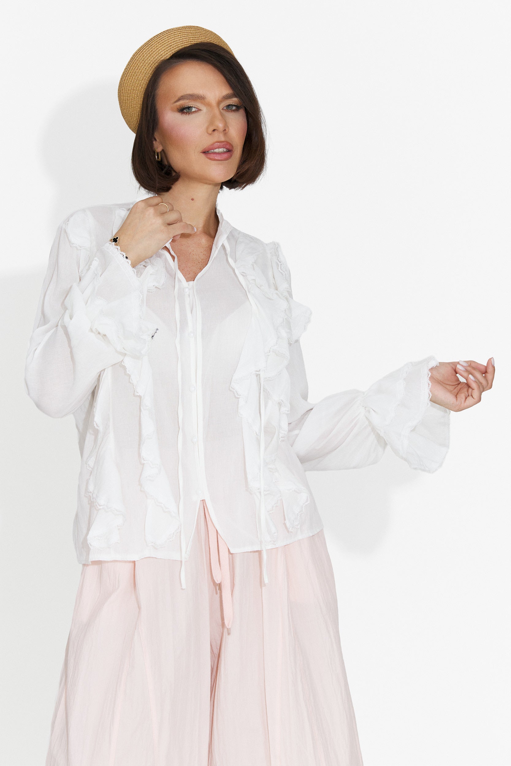 Biała, Codzienna Koszula Damska Alcadia Bogas