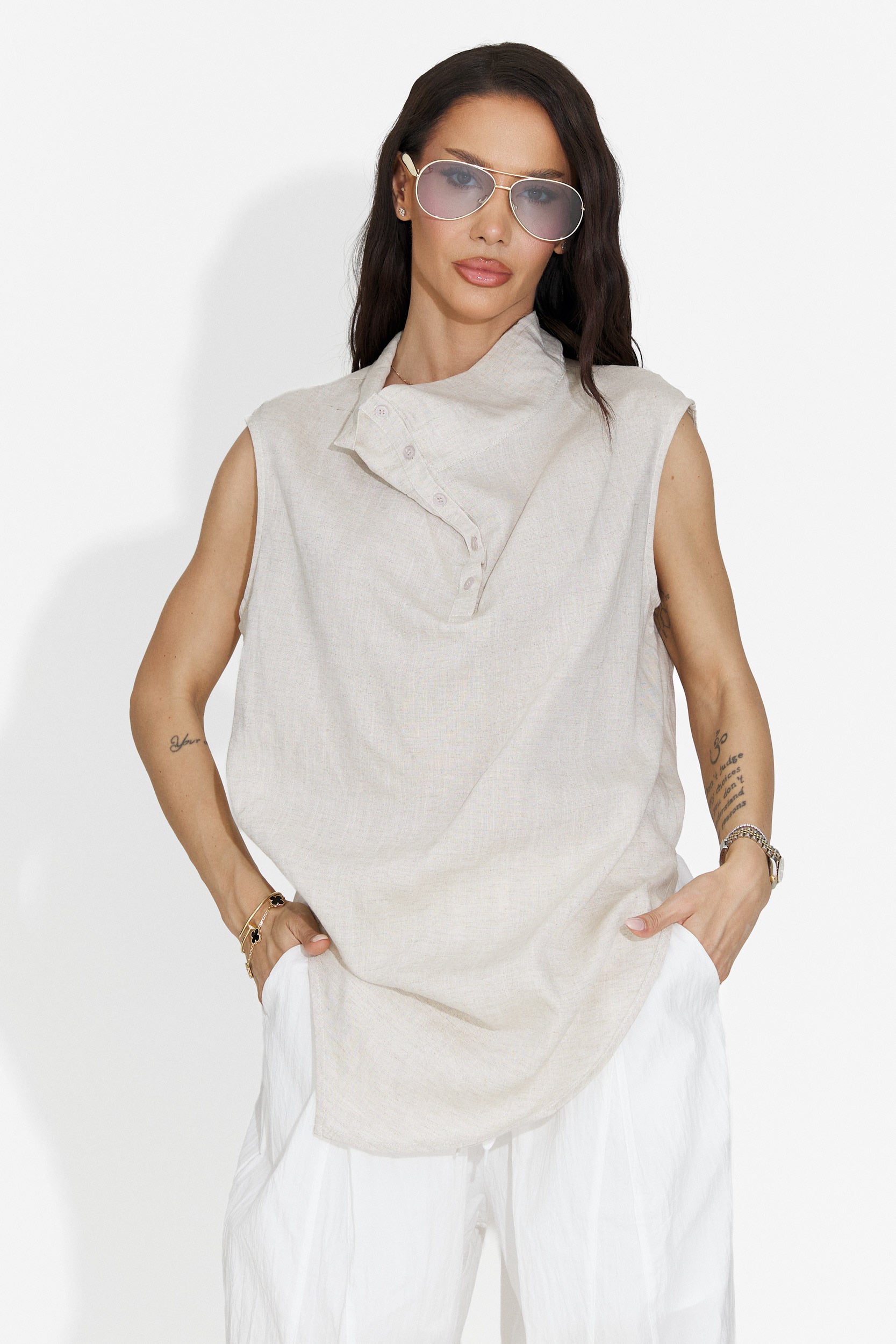 Camasa dama casual bej Notario Bogas
