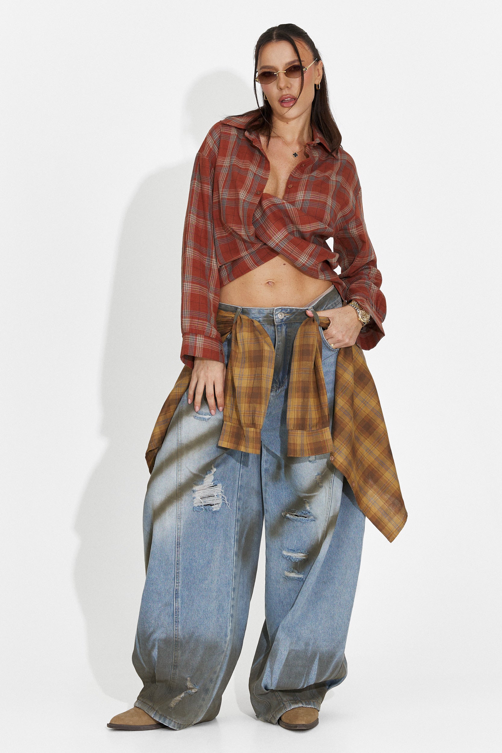 Camasa dama casual caramiziu Barcely Bogas