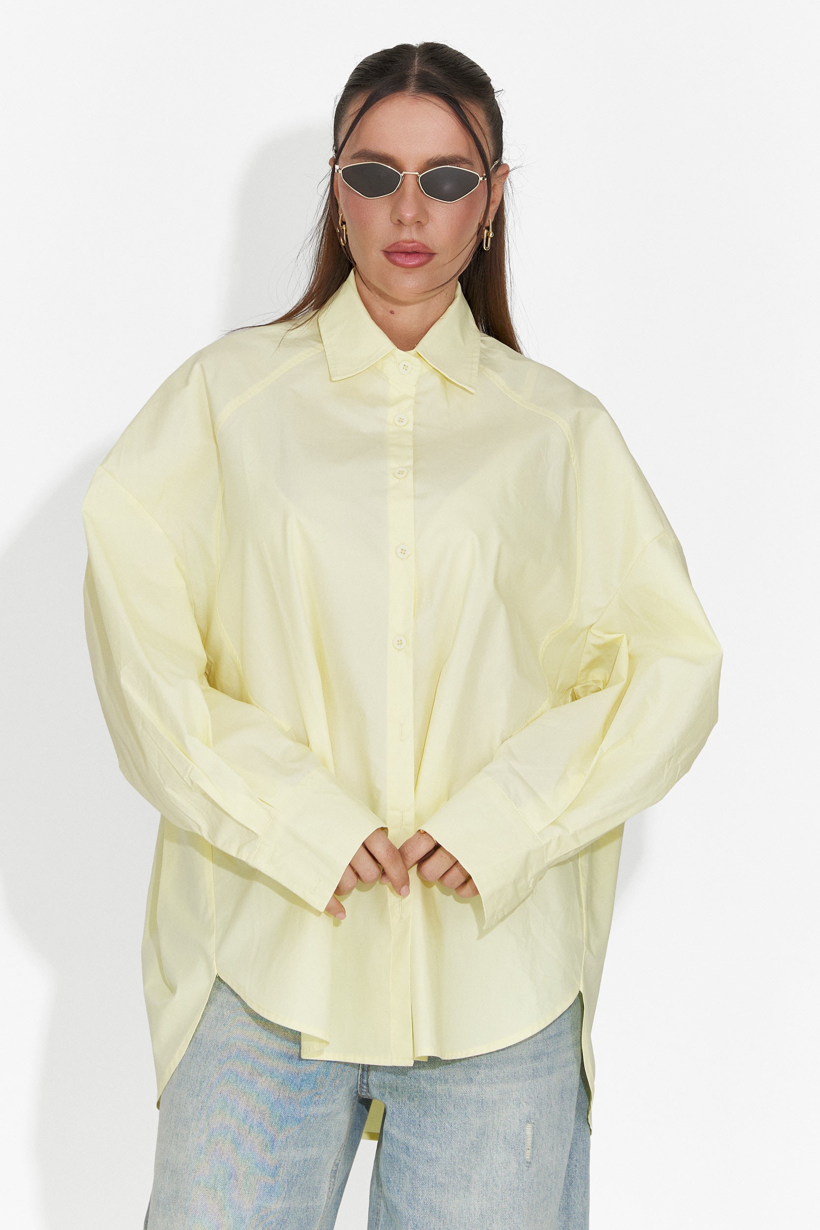 Abrienda Bogas Żółta Codzienna Koszula Damska