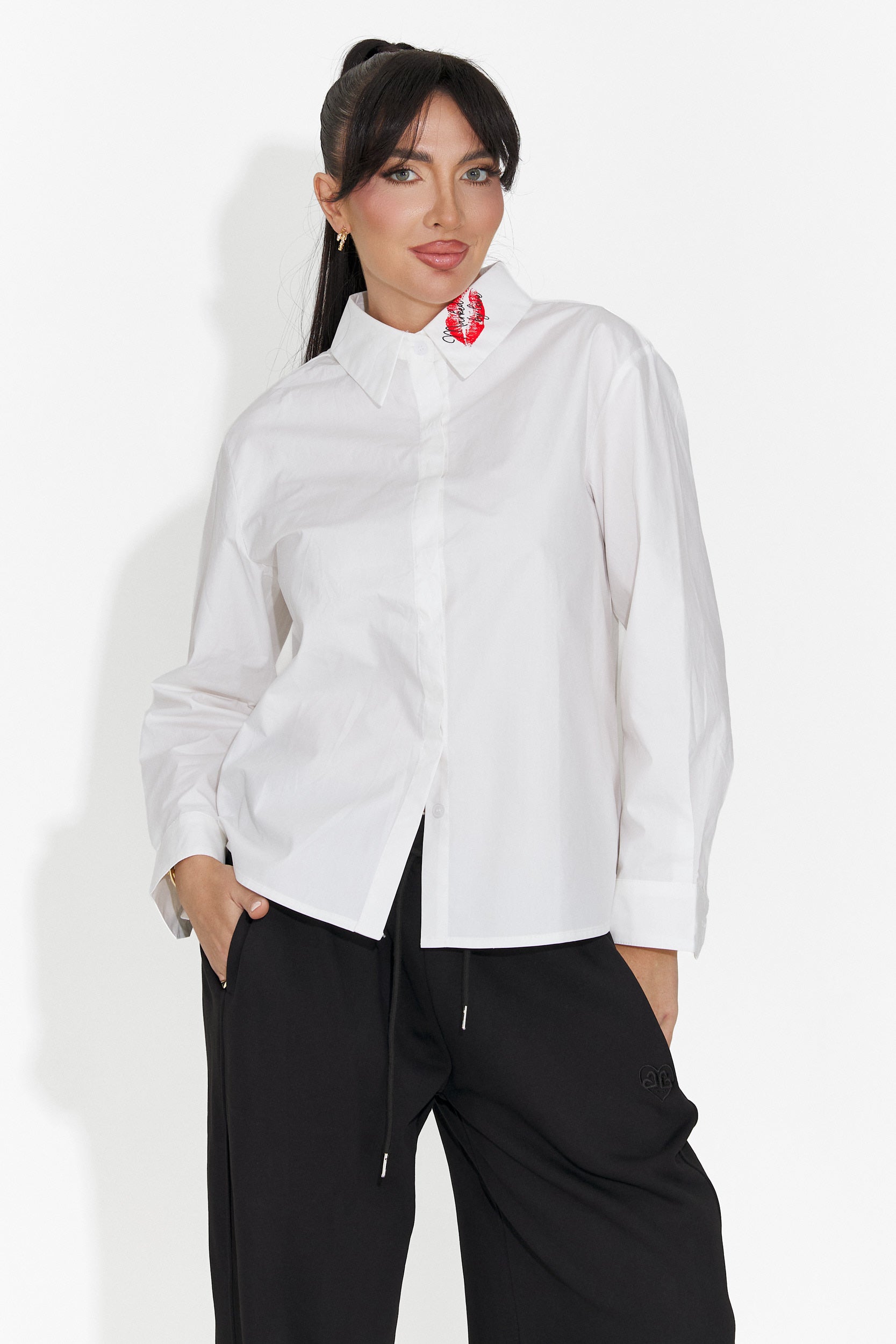 Elegancka Biała Damska Bluzka Sienara Bogas