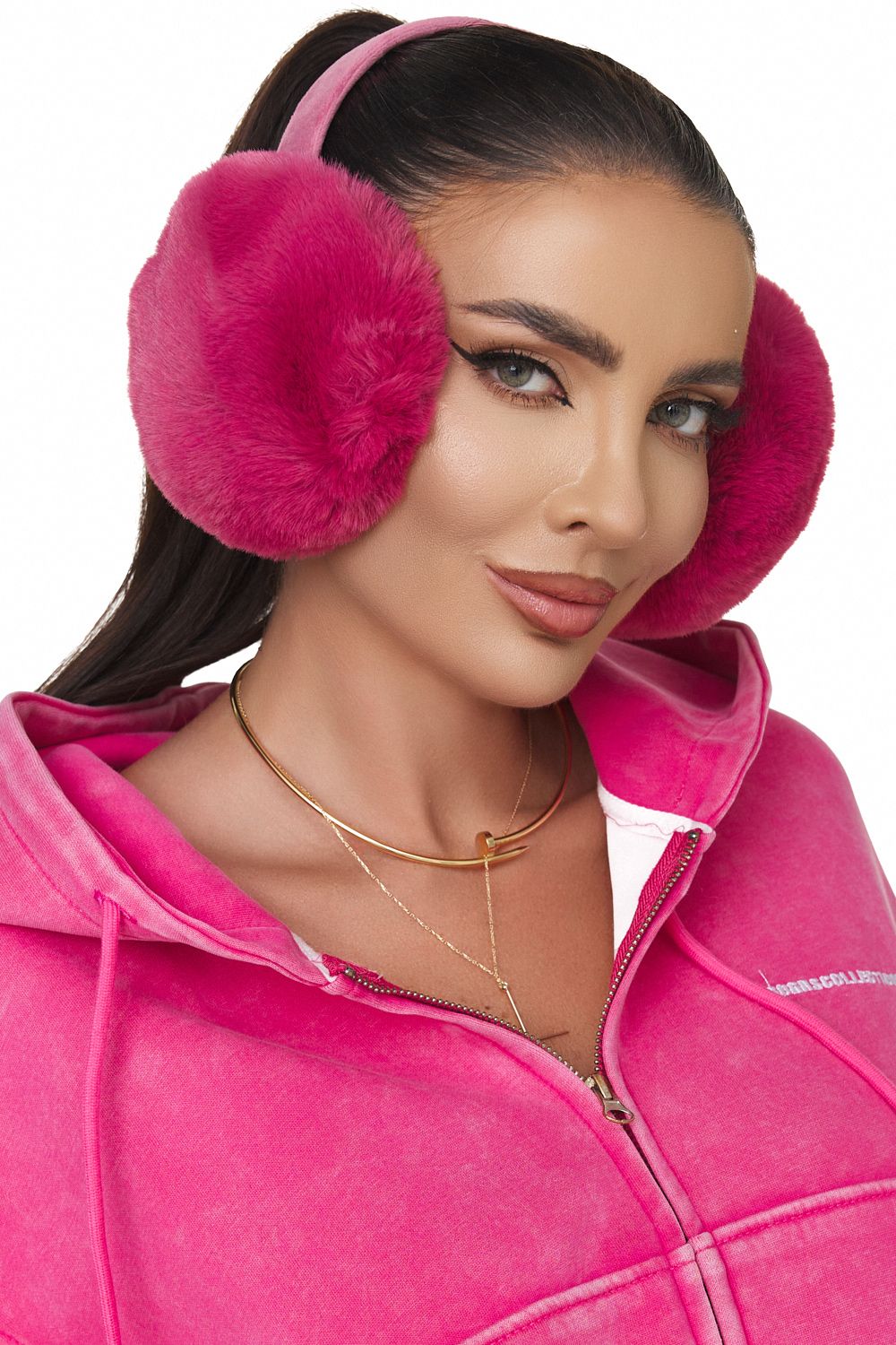 Fuksjowe nauszniki ochronne Monezea Bogas