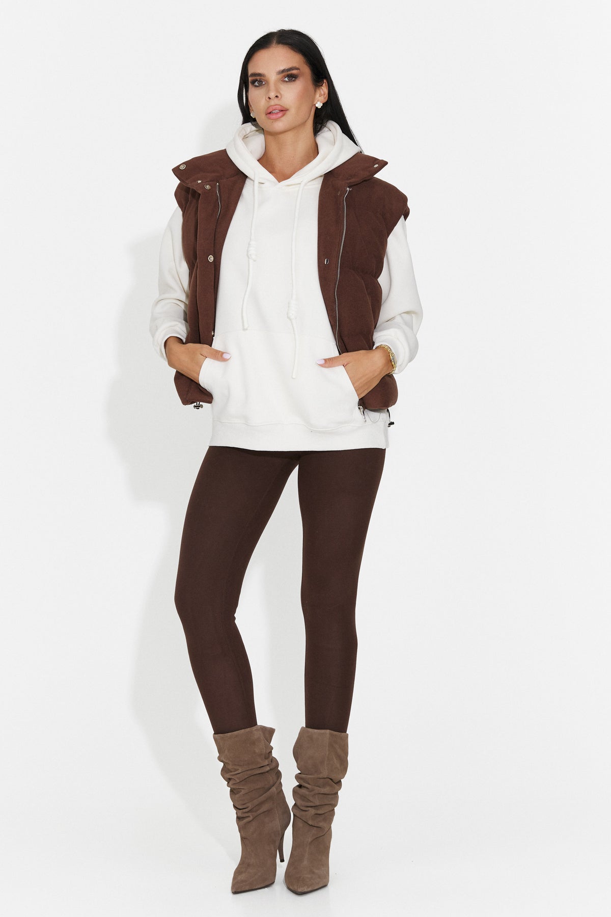 Colanti casual maro Crunivila Bogas