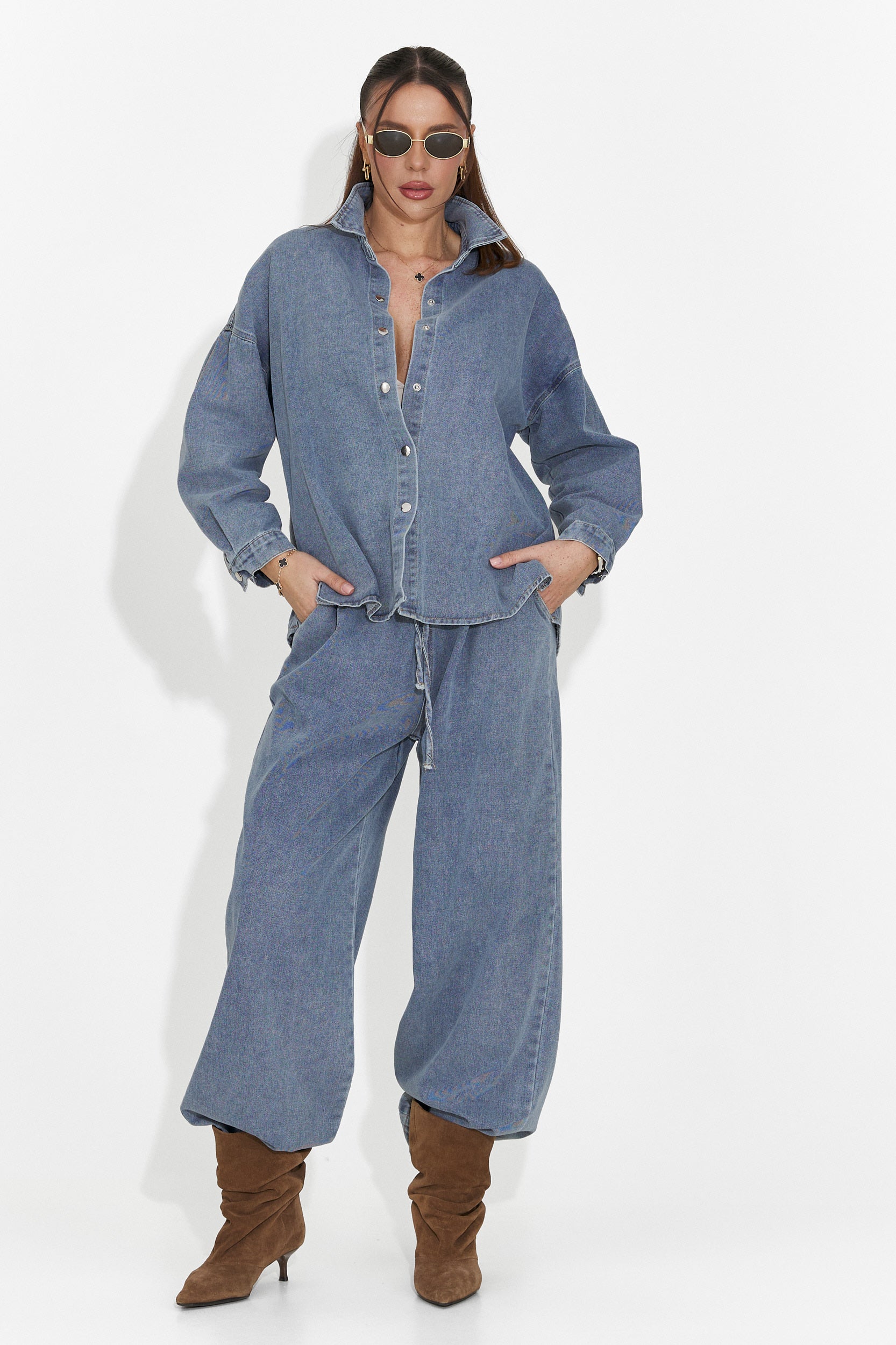 Nieformalny Niebieski Garnitur Damski Simena Bogas