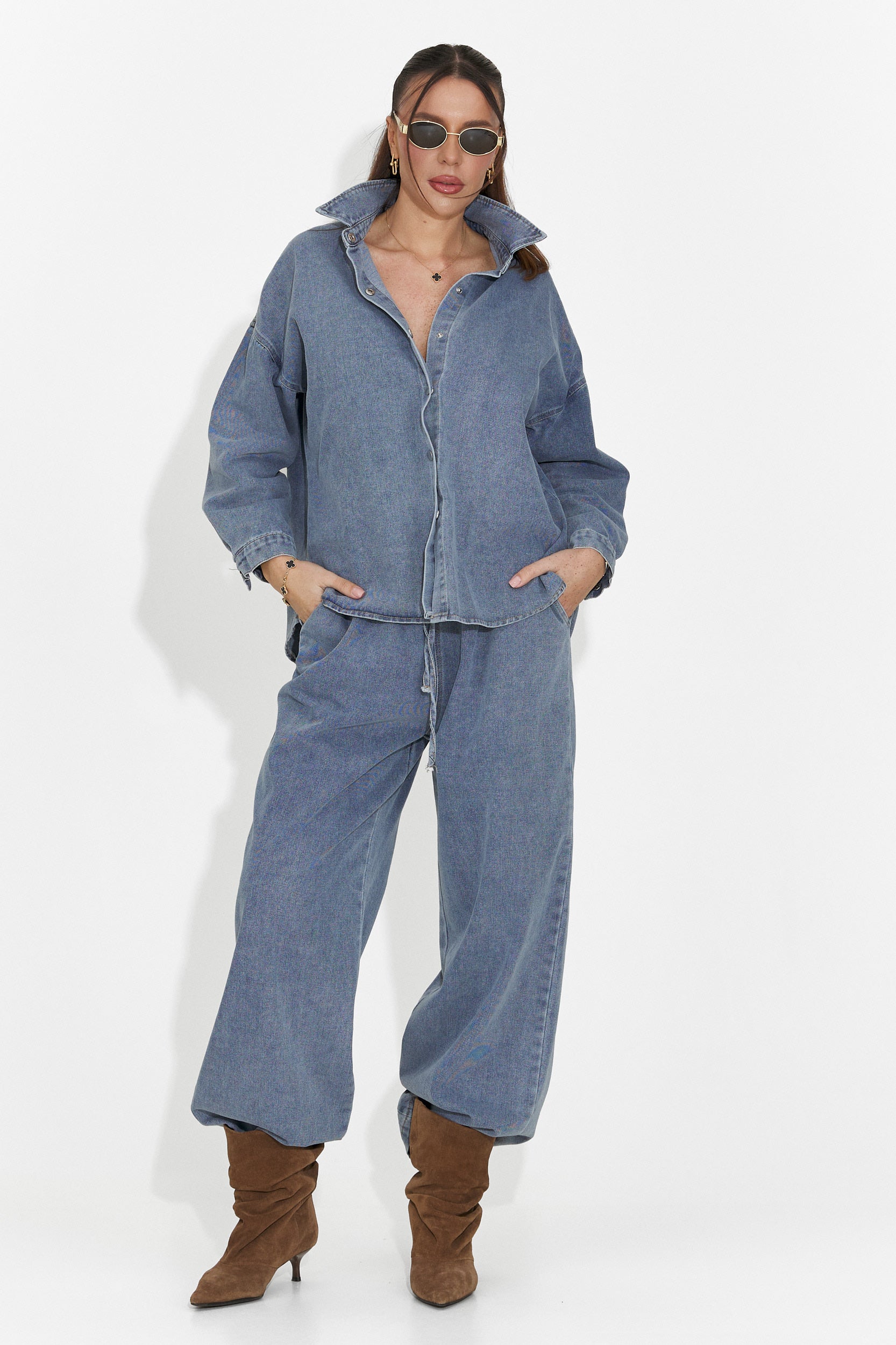 Nieformalny Niebieski Garnitur Damski Simena Bogas