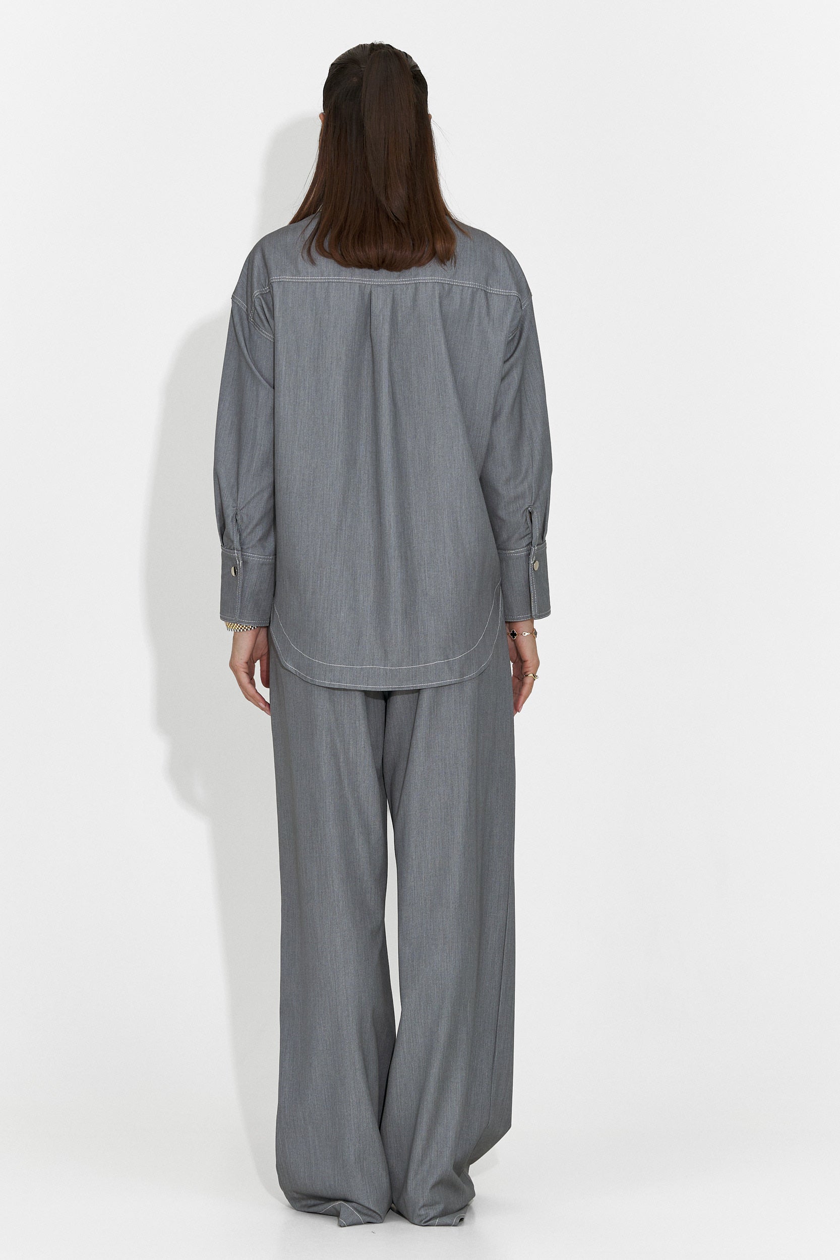 Elisio Bogas Casualny Szary Garnitur Damski