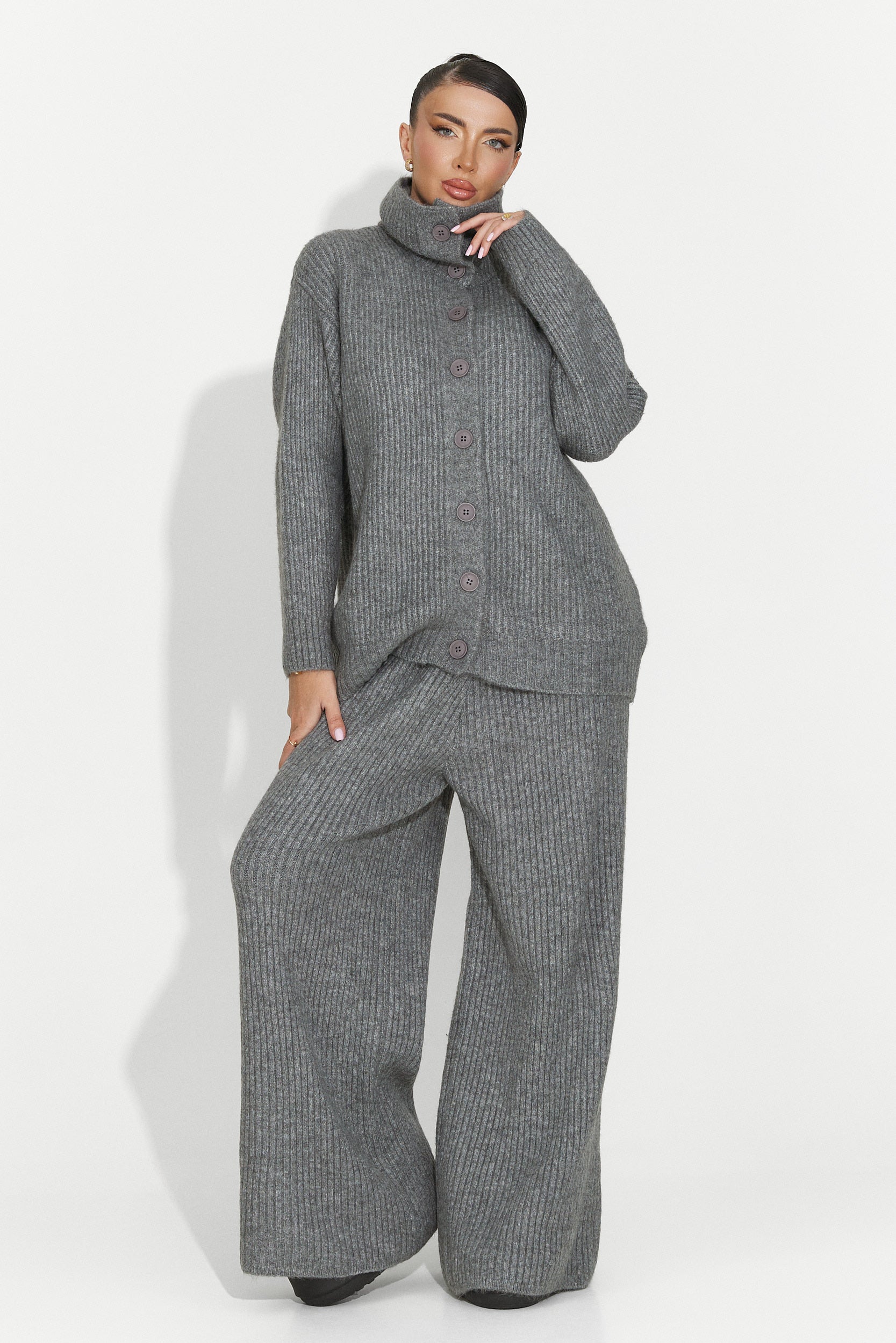 Codzienny Szary Garnitur Damski Verlia Bogas