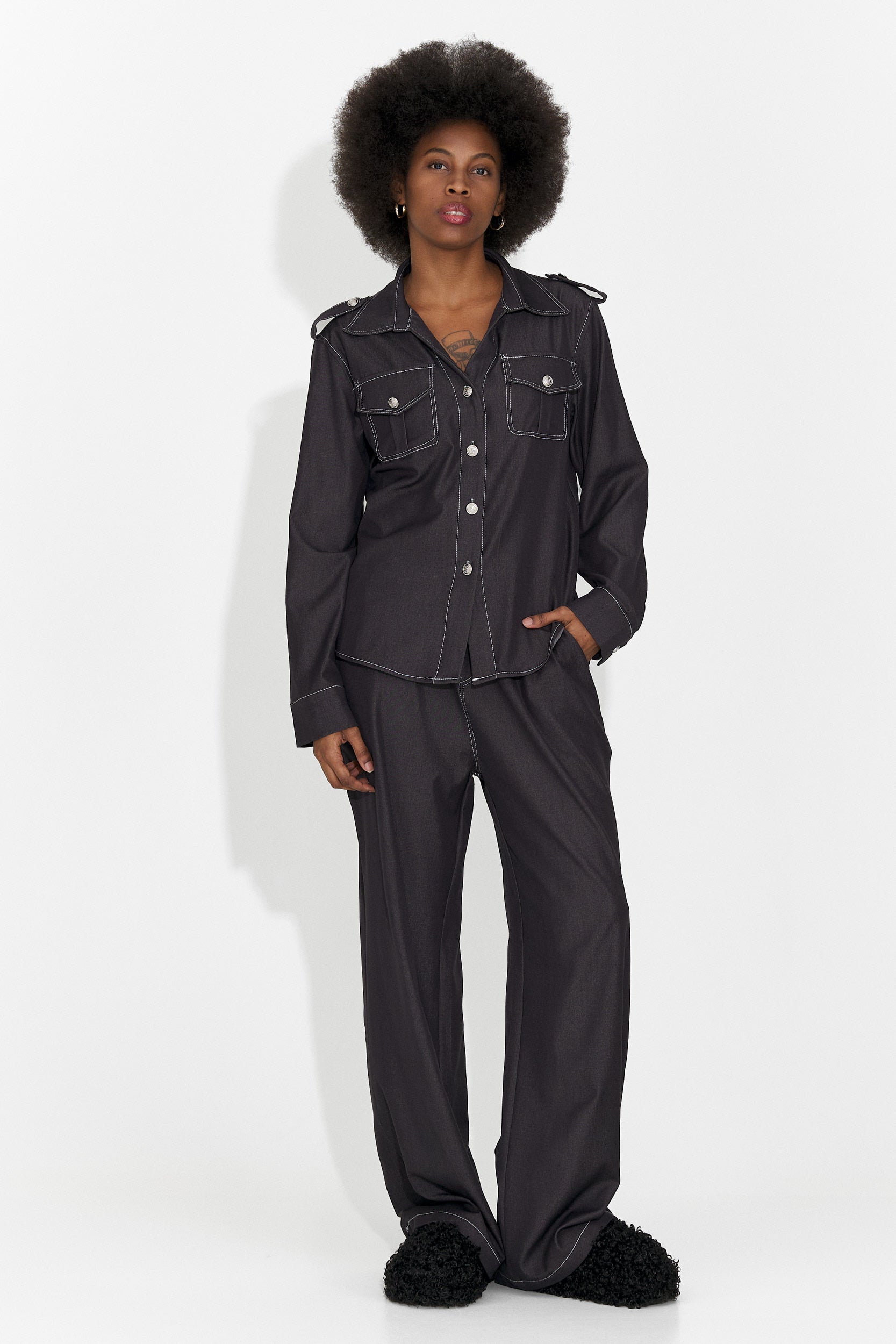 Codzienny Czarny Garnitur Damski Vertija Bogas