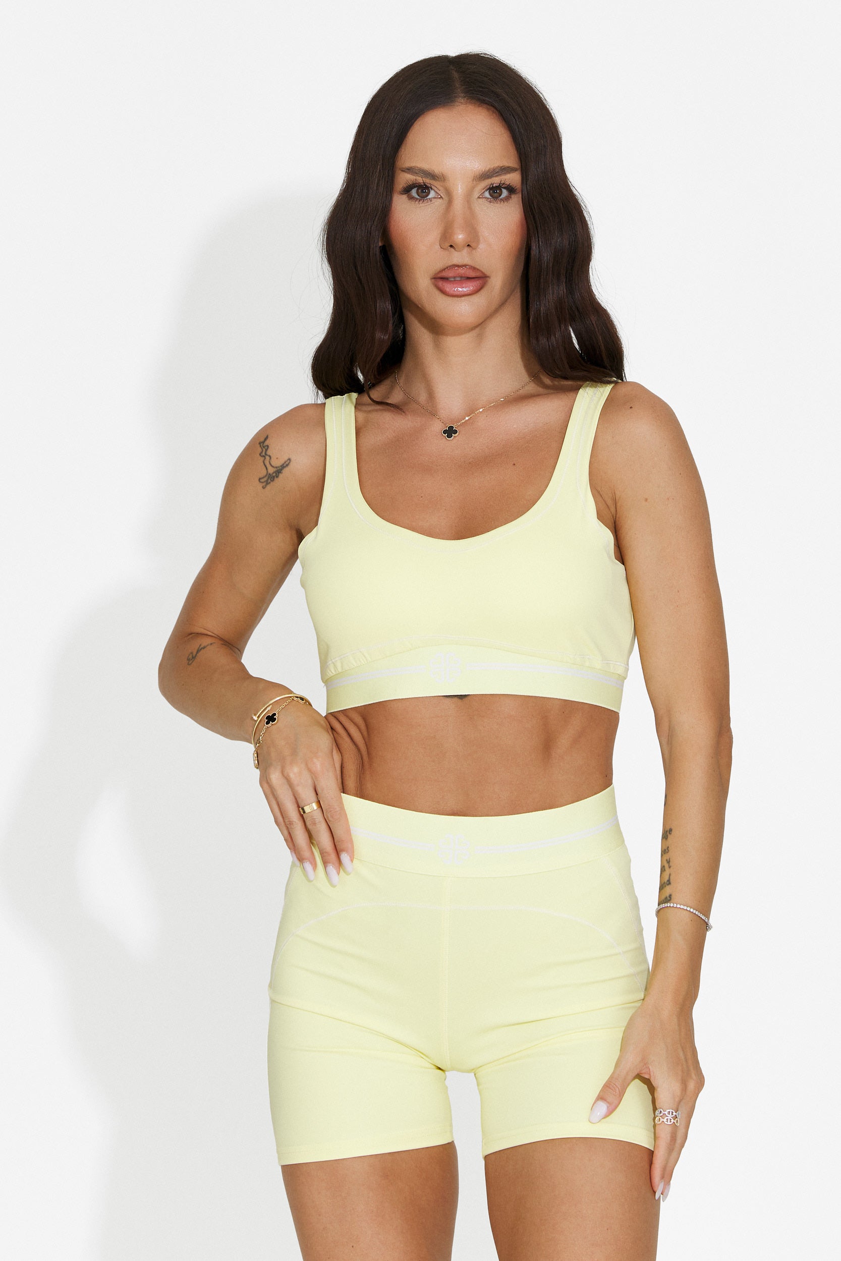 Komplet damski fitness żółty Zapos Bogas