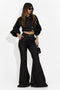 Kobiecy garnitur Kimala Bogas: spodnie + czarna marynarka