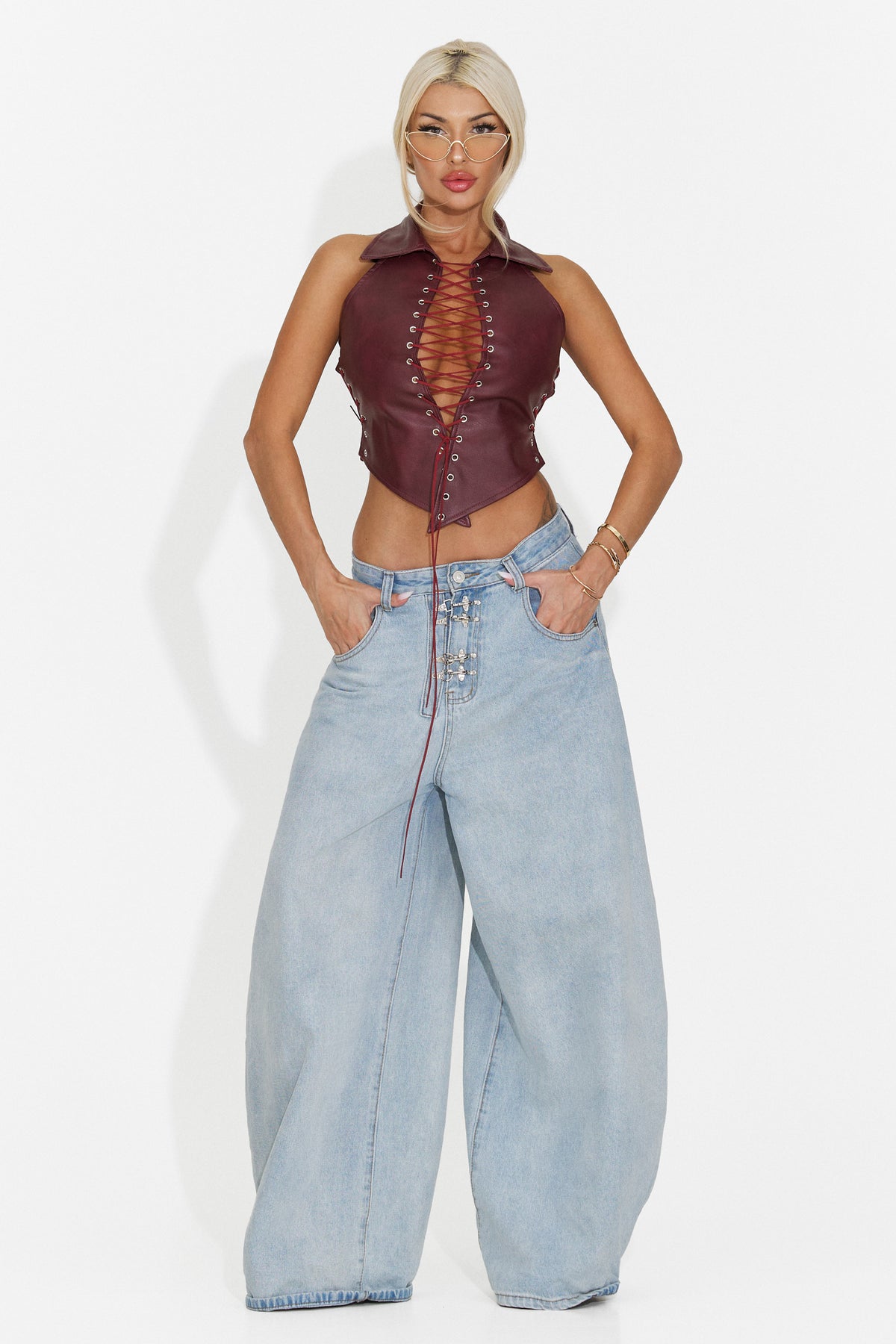 Corset casual Burgundy Crolilela Bogas