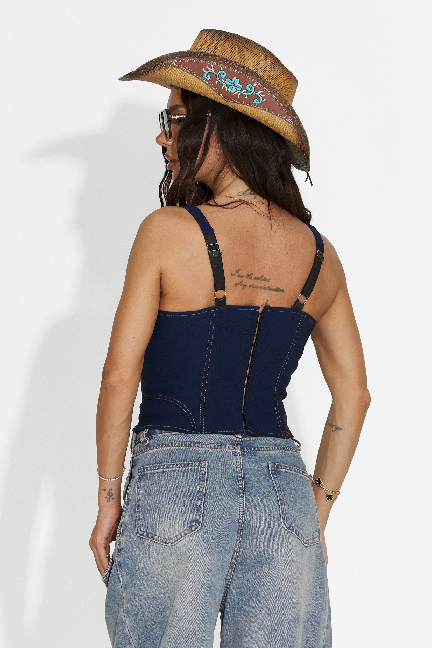 Gorset damski casual niebieski Veriga Bogas