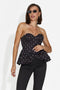 Czarny gorset damski casual Silviona Bogas