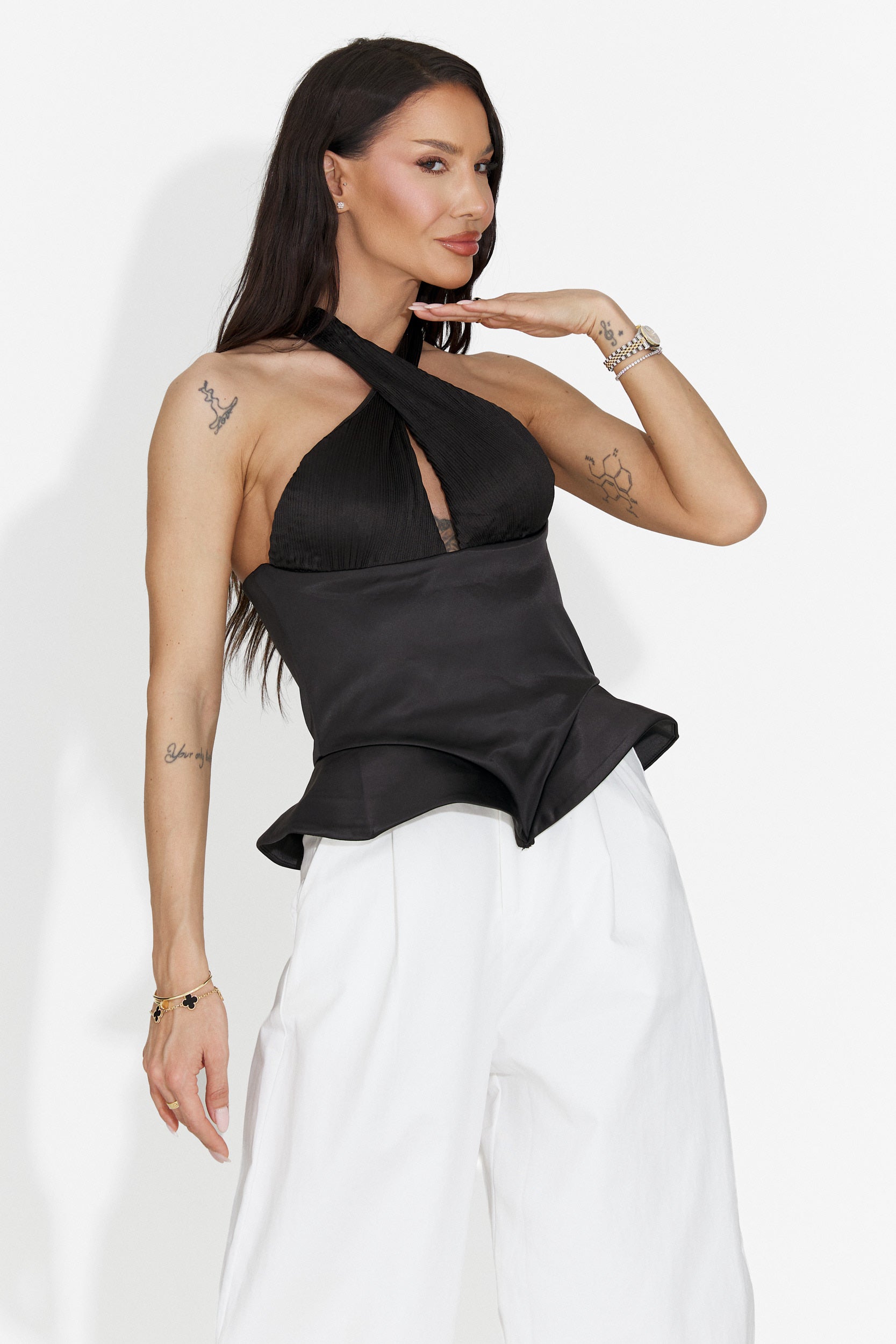 Elegancki Czarny Gorset Damski Bogas Gentalia