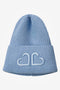 Luźna Niebieska Damska Czapka Beanie Tausia Bogas